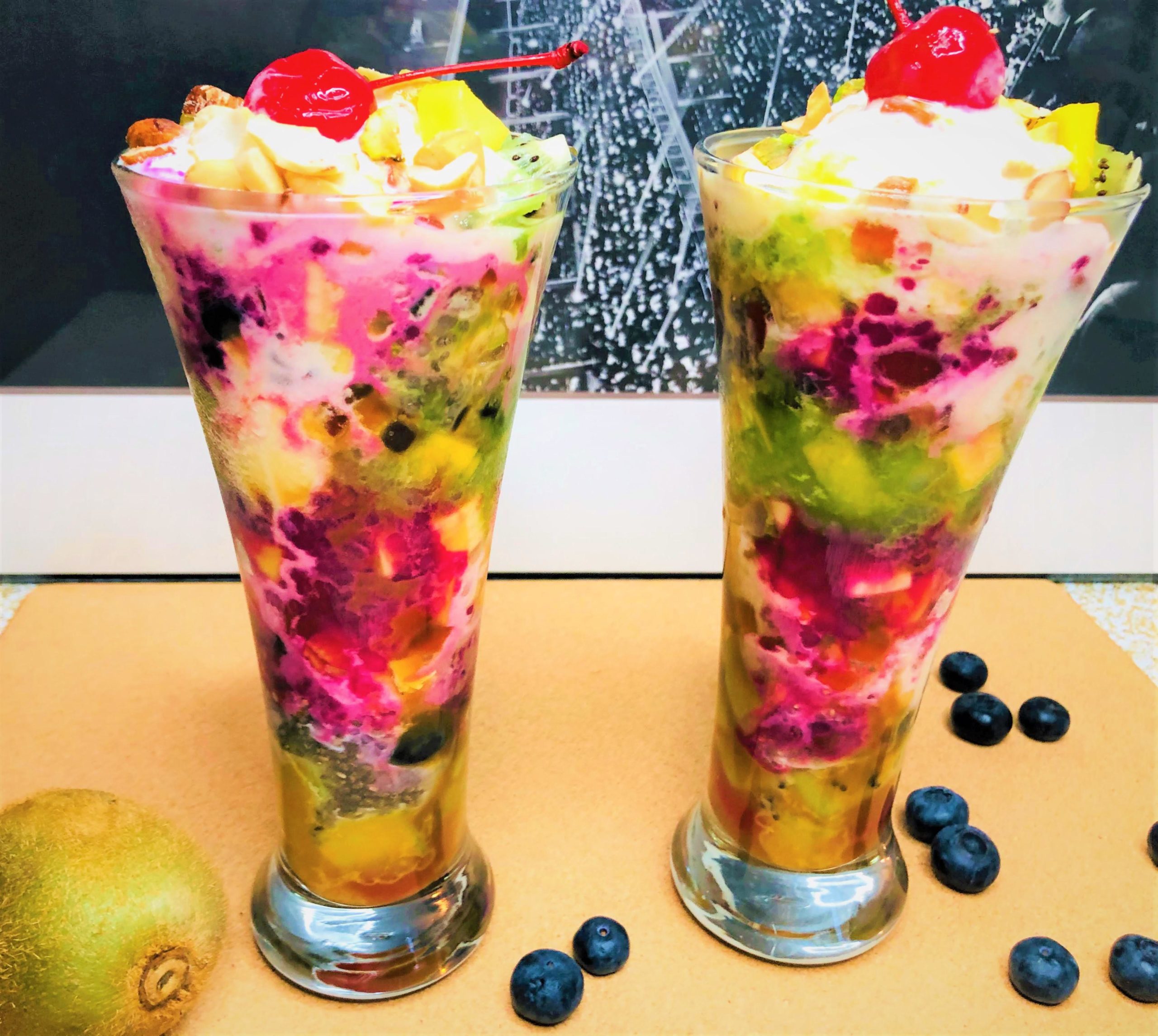 Heavenly Fresh Fruits with Tapioca Falooda Ice Cream - Dining and Cooking