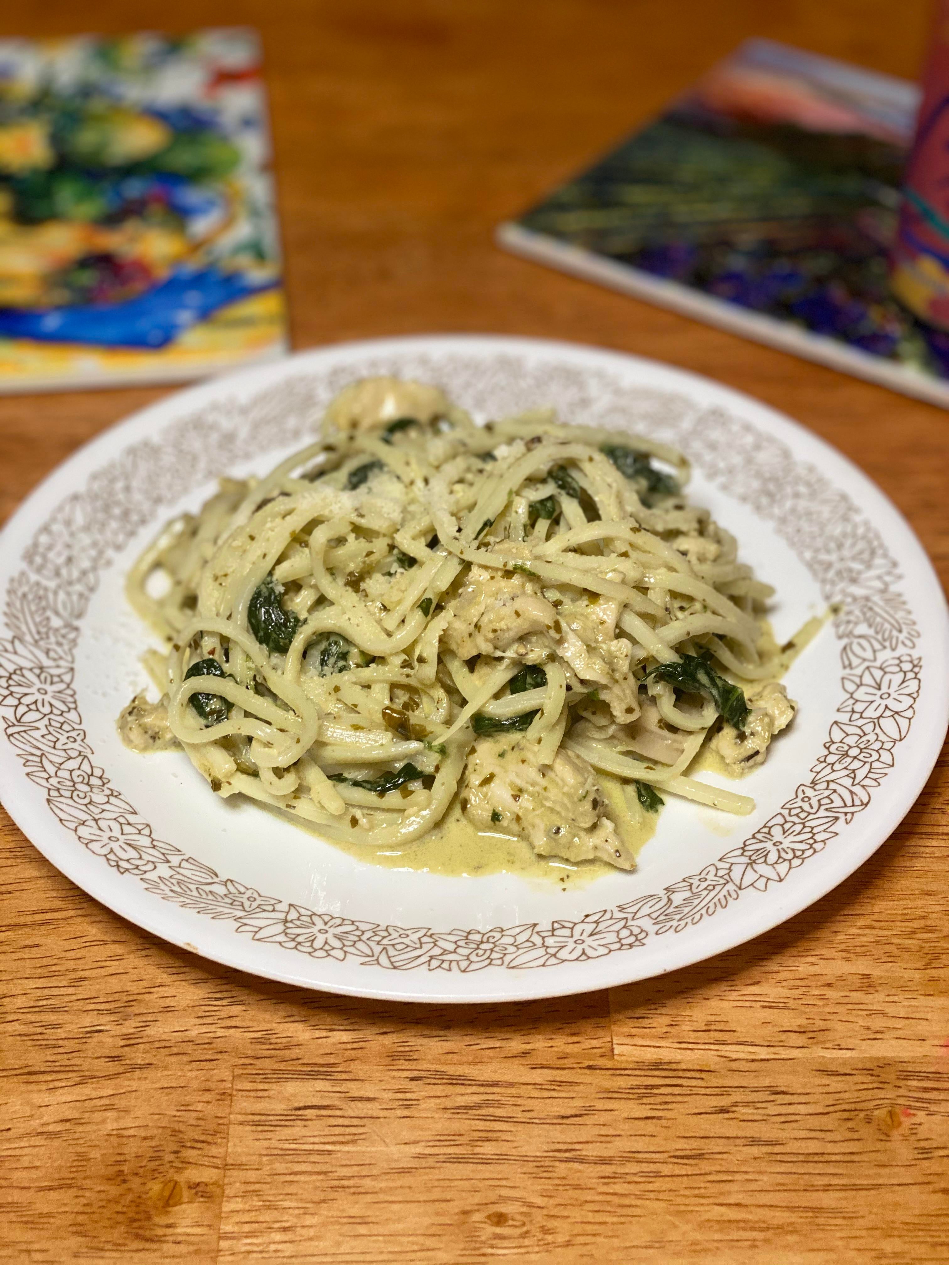 Pesto Chicken Alfredo that’s Only 3.5g net carbs Dining and Cooking