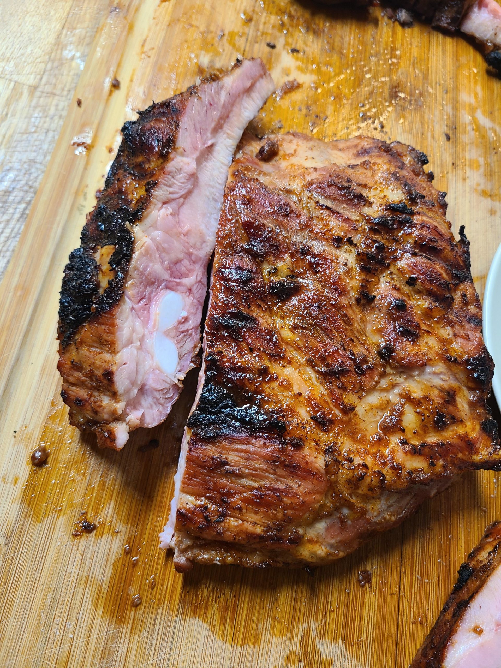 Charcoalgrilled pork spare ribs Dining and Cooking