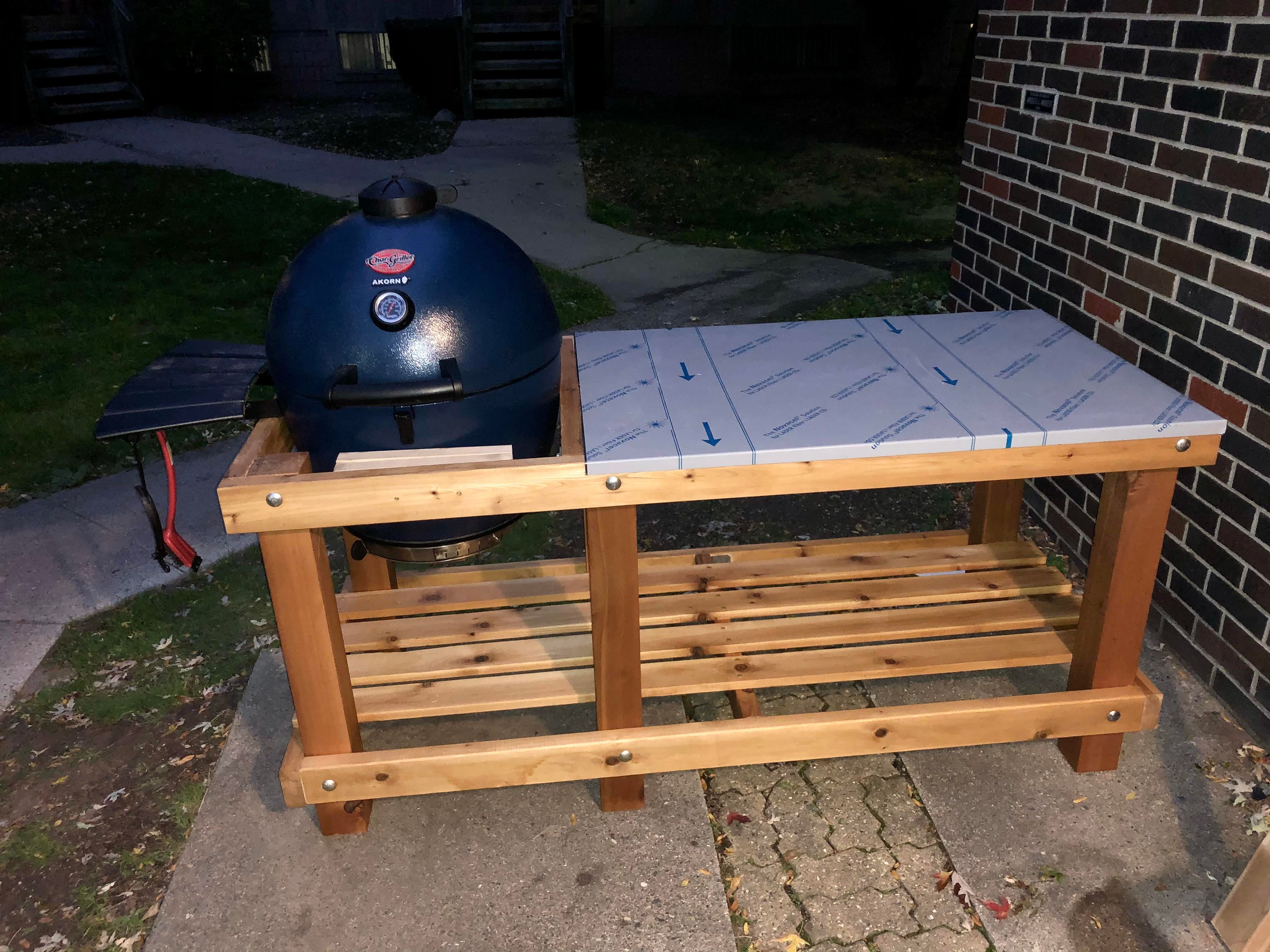 Table for my Akorn Dining and Cooking