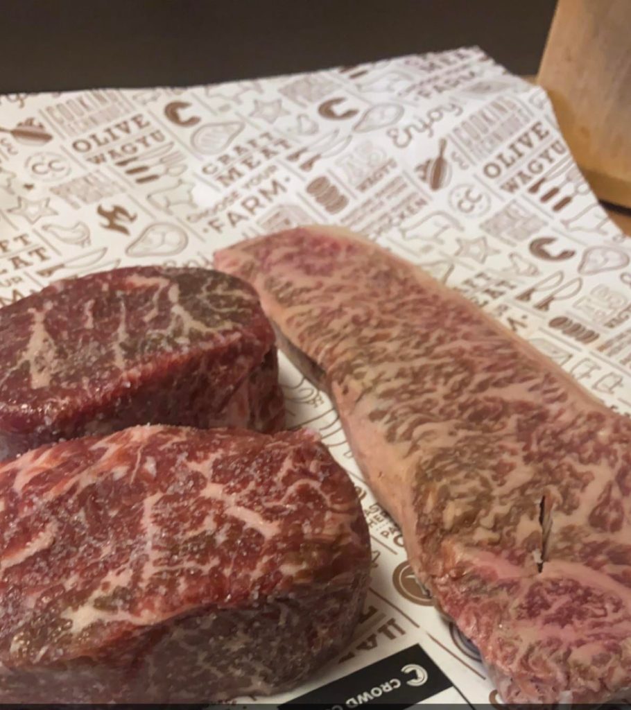 Waygu - SRF Ribeye filets and an A5 Strip as an appetizer.