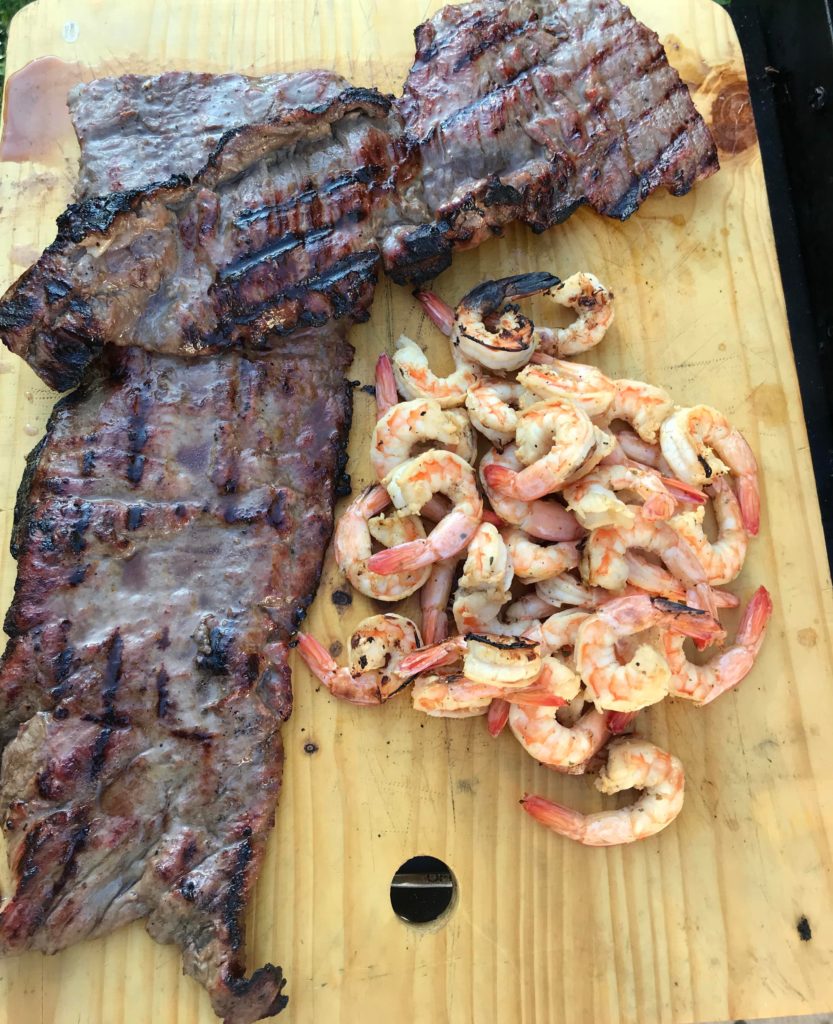 Skirt steak & shrimp - perfect as is, for tacos or rice bowls