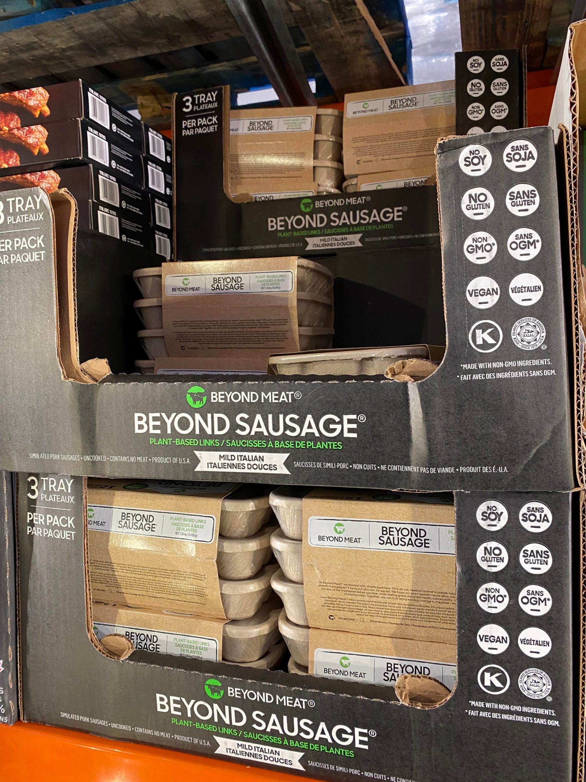 Costco Canada now stocking Beyond Sausages 20cad for 12 Dining and