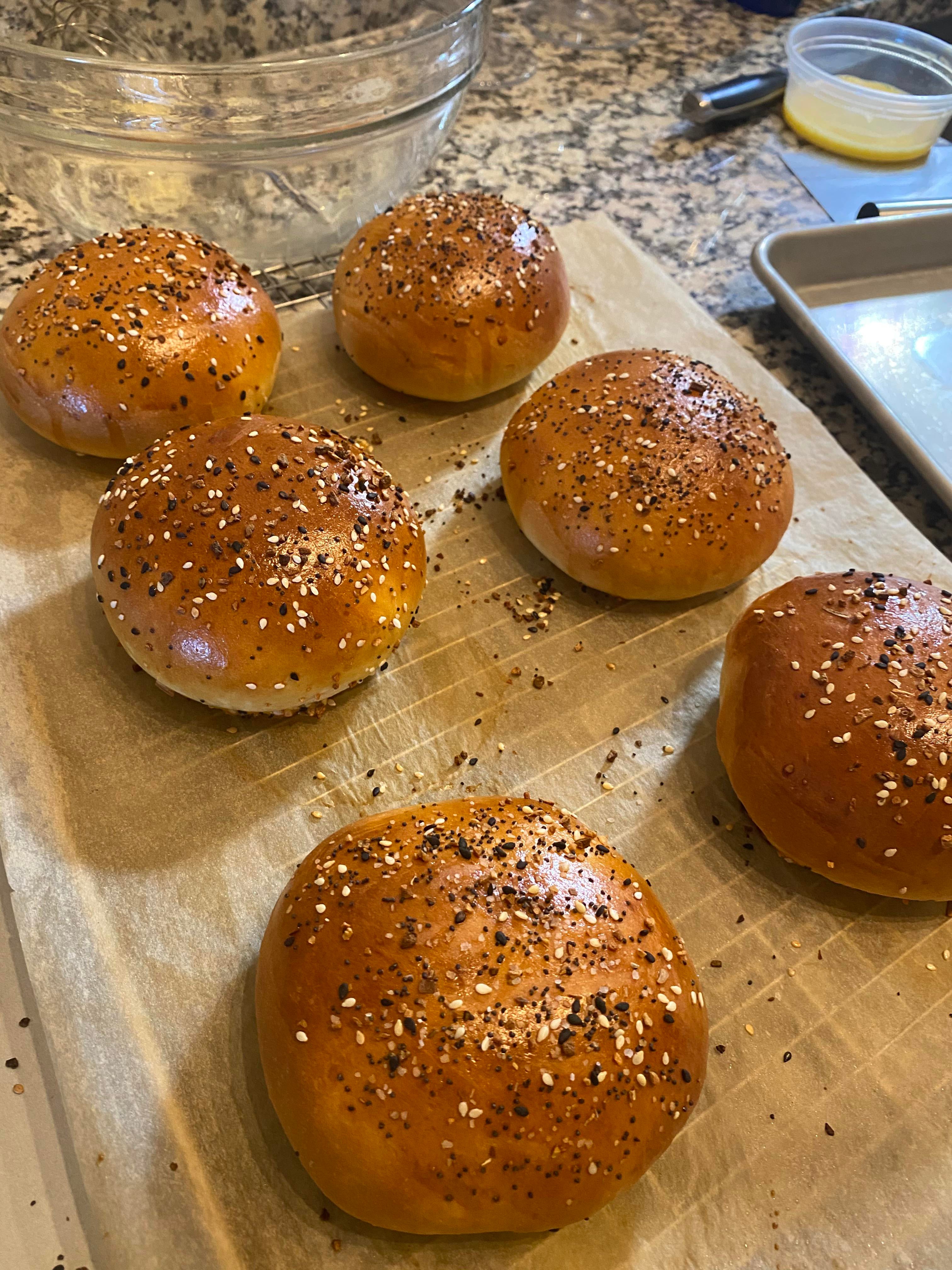 Made Joshua Weissman’s bun recipe. Never buying buns again! - Dining