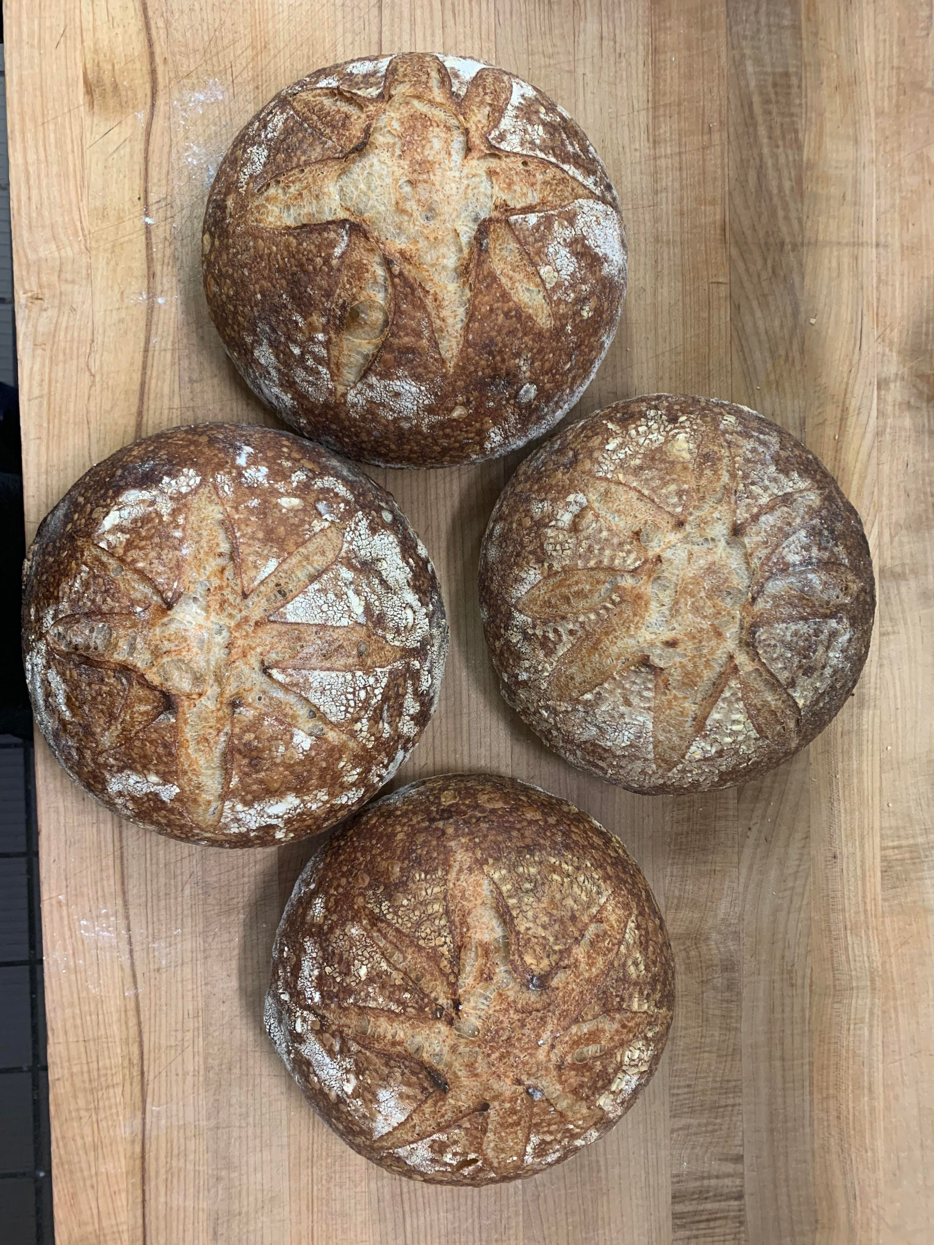 Tartine method sourdough. As long as you have a great, lively starter