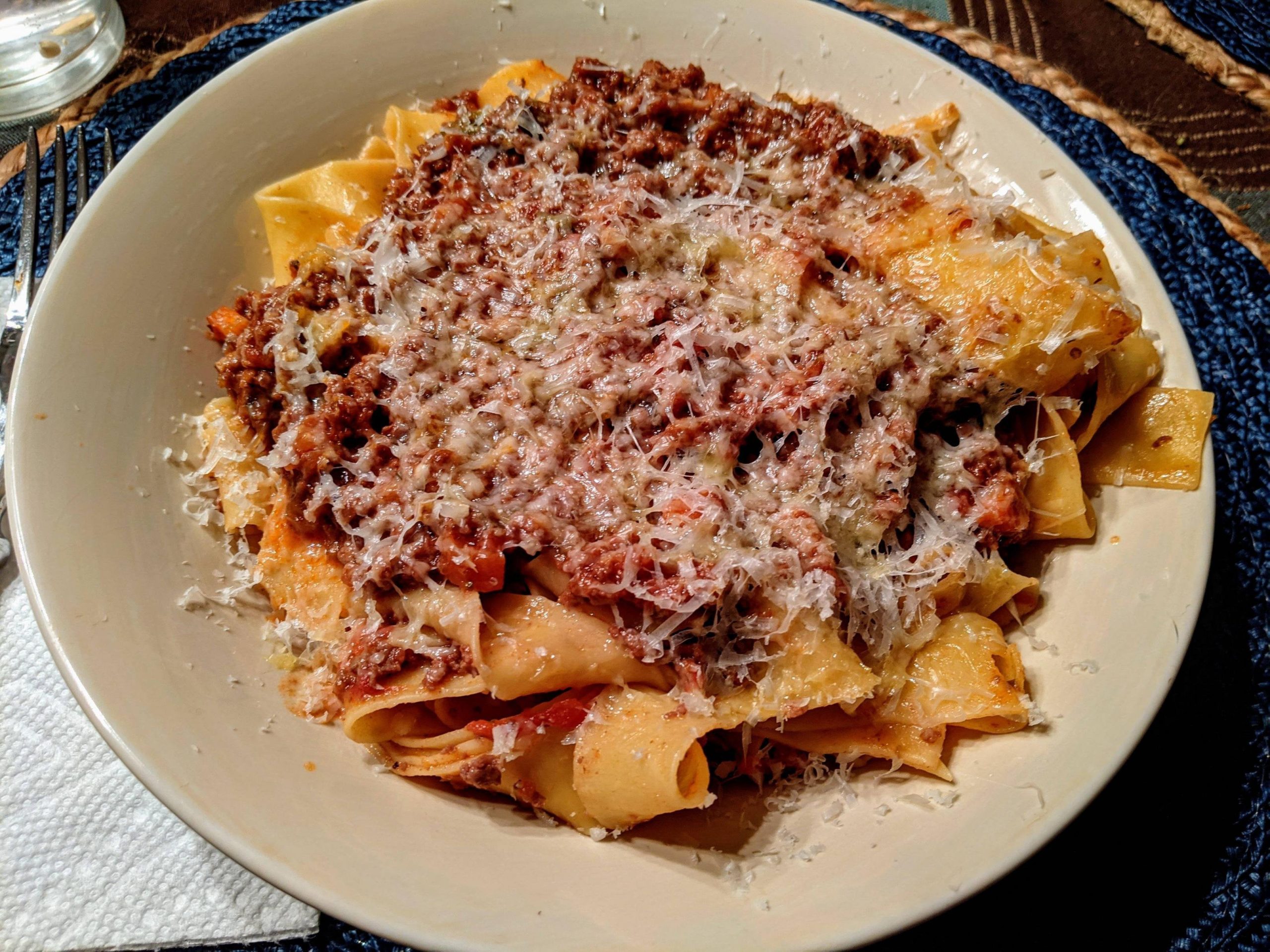 Pappardelle bolognese! Super beefy and satisfying - Dining and Cooking