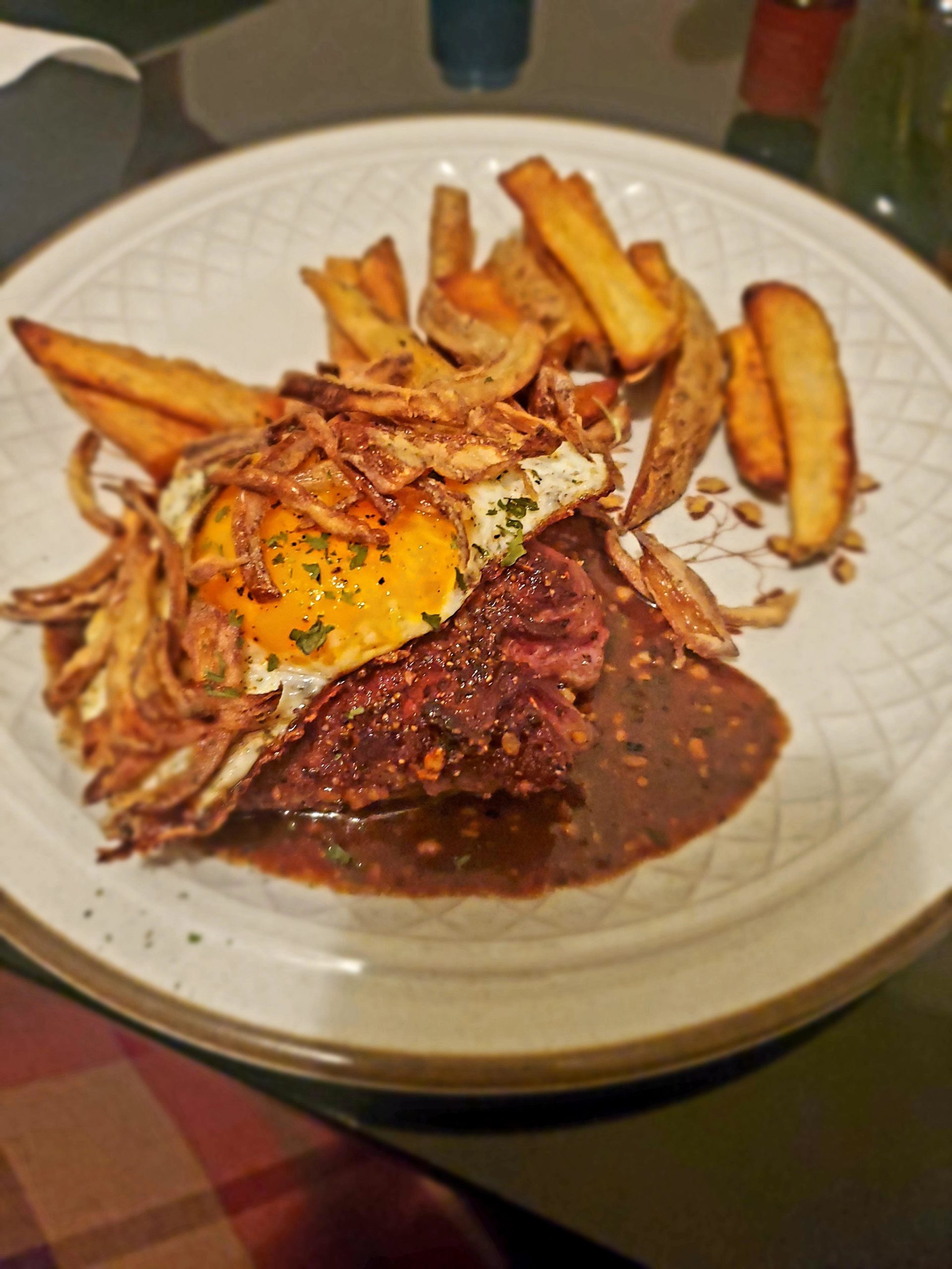 Steak and eggs. 😁 Dining and Cooking