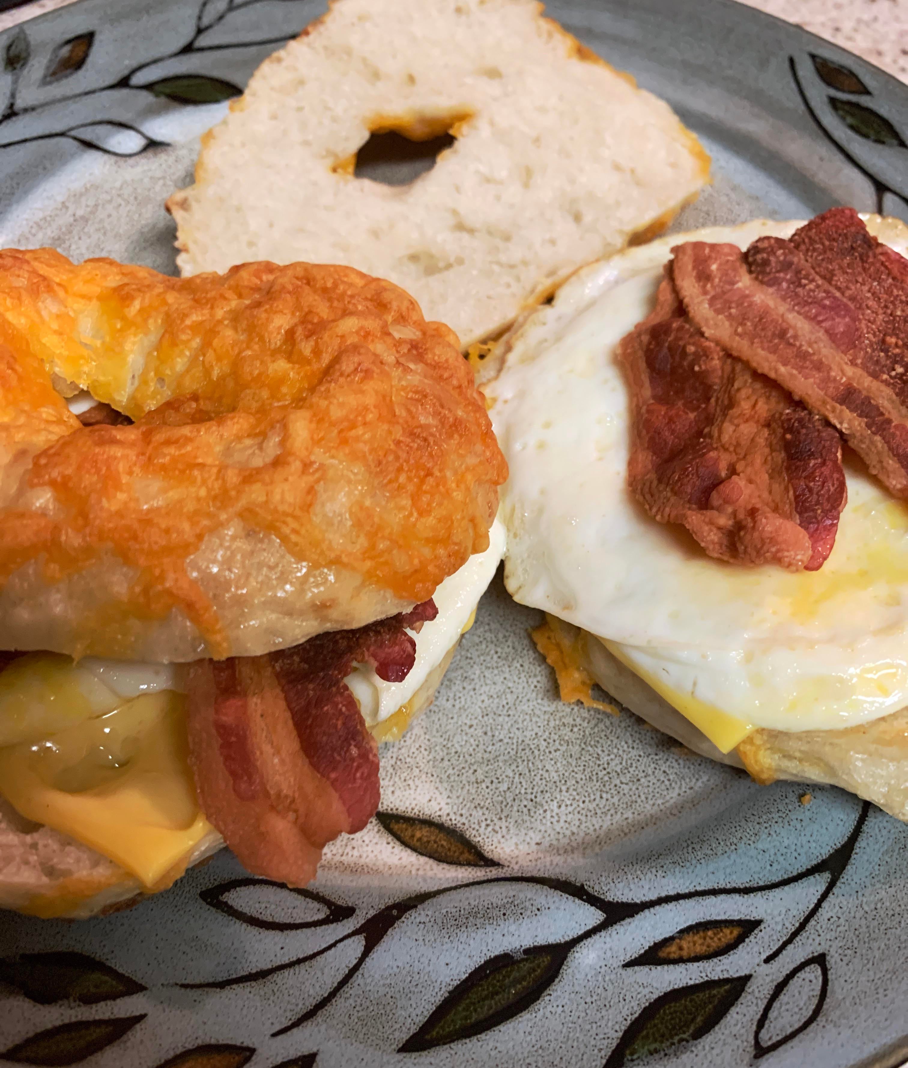 Does bacon, egg and cheese on home baked bagels count as a sandwich? 🥓