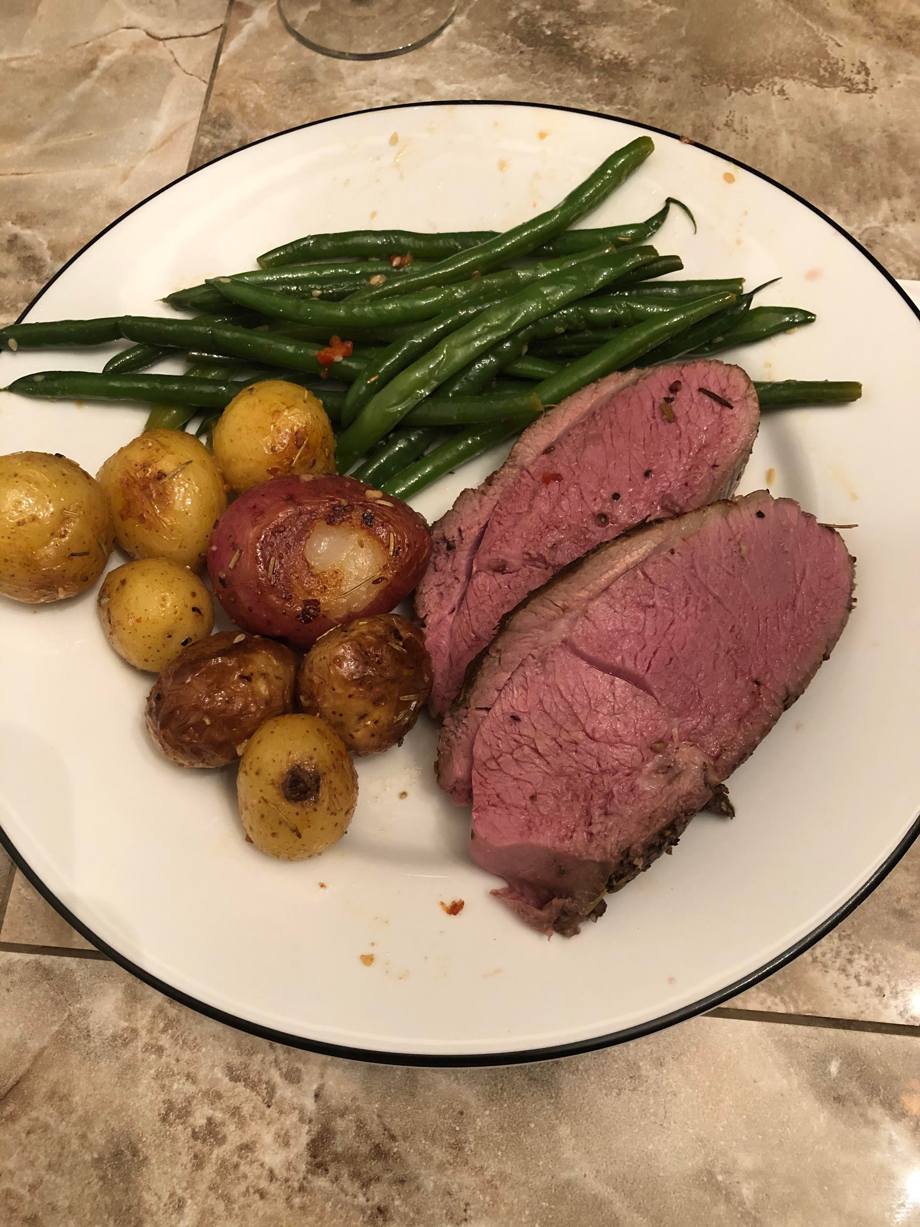 First ever Sous Vide use, leg of lamb Dining and Cooking