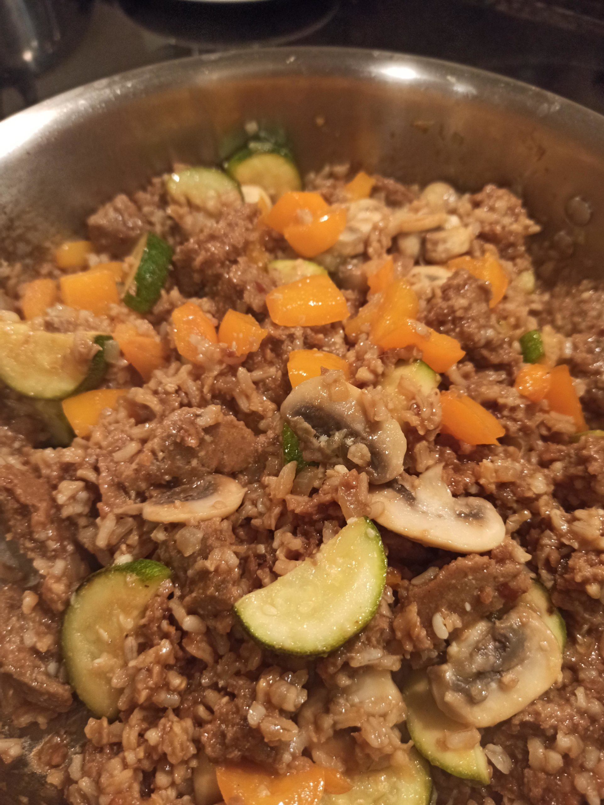 Fried rice "takeout" with seitan chik'n I made myself Dining and Cooking