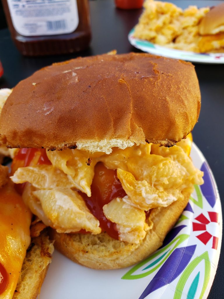 Smash burger with some homemade mac n cheese on it. I mean...why not
