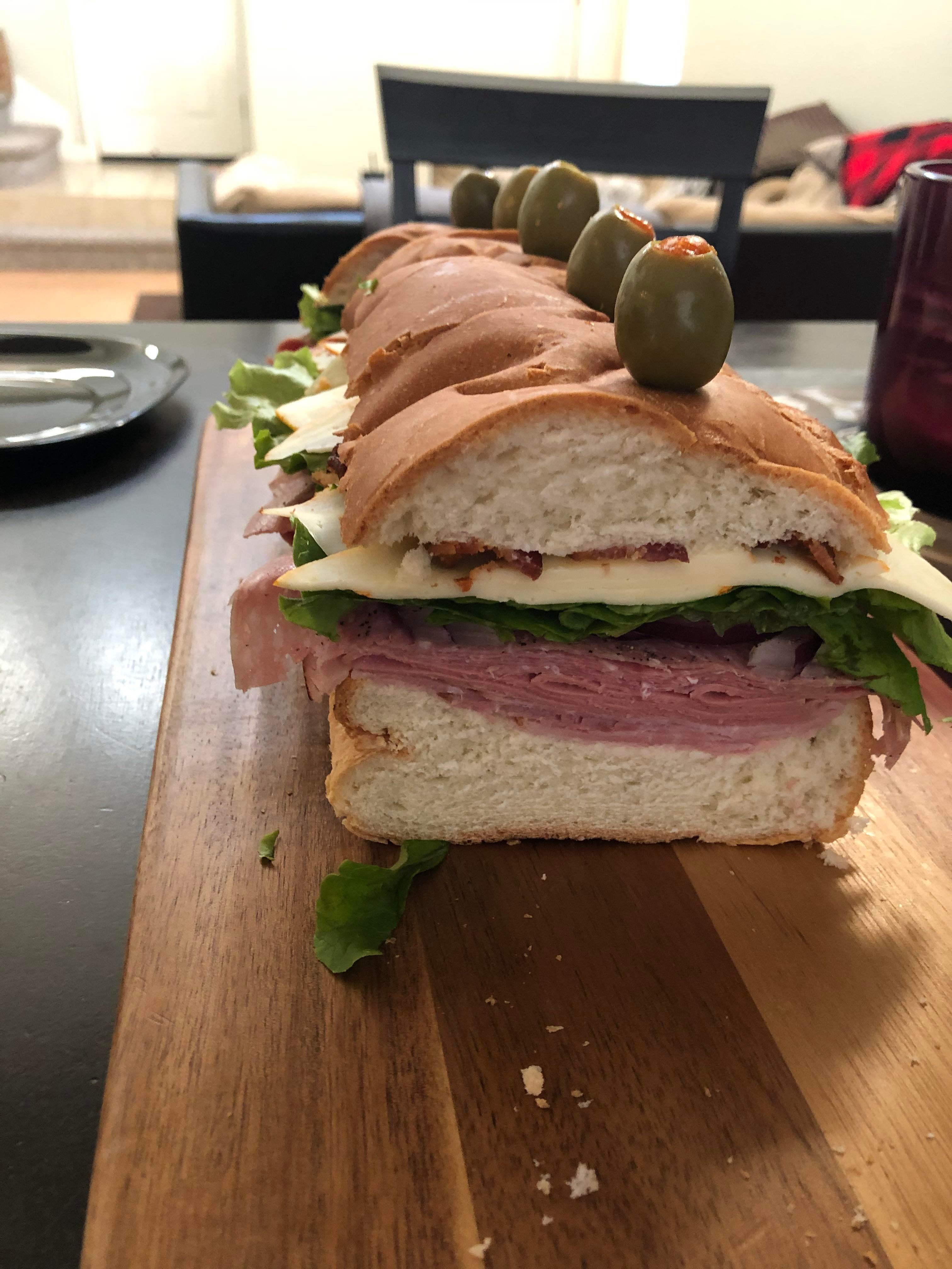 Made this for dinner last night! Deli sliced ham, salami, bologna