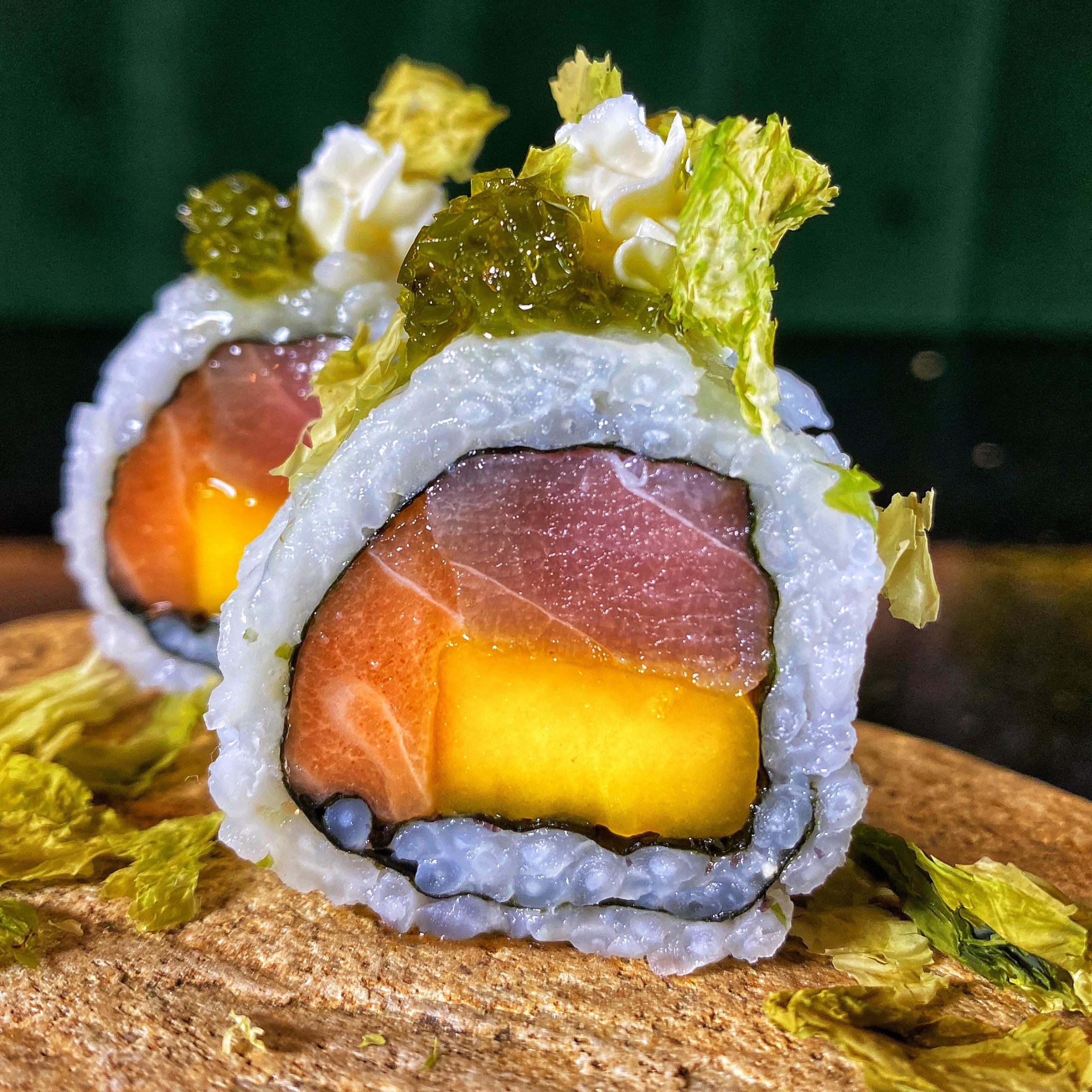 Salmon, tuna & mango Dining and Cooking