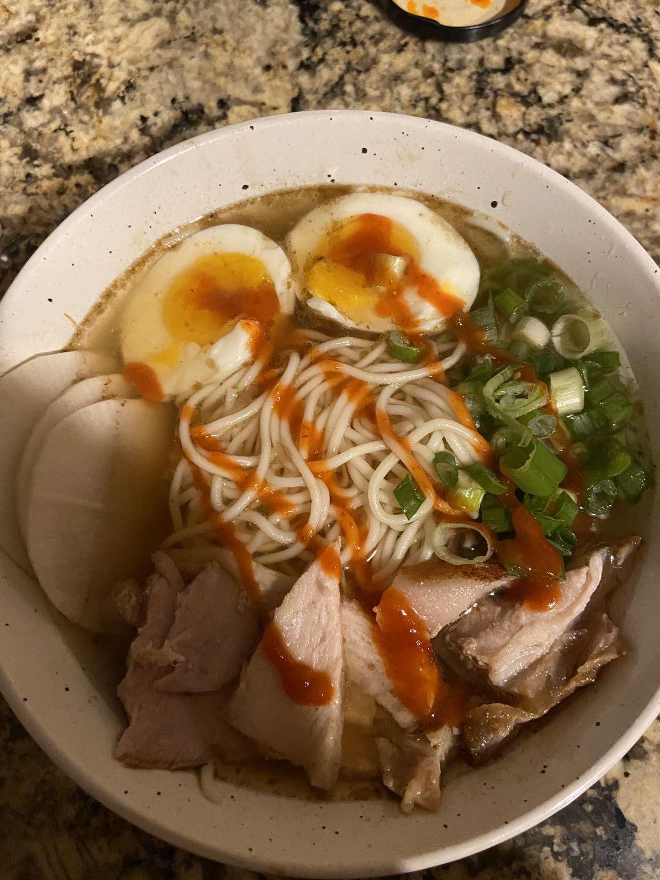 Tonkotsu Ramen with Spicy Pork Belly and Daikon Radish Dining and Cooking