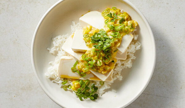 Sook Mei Faan (Cantonese Creamed Corn With Tofu and Rice)