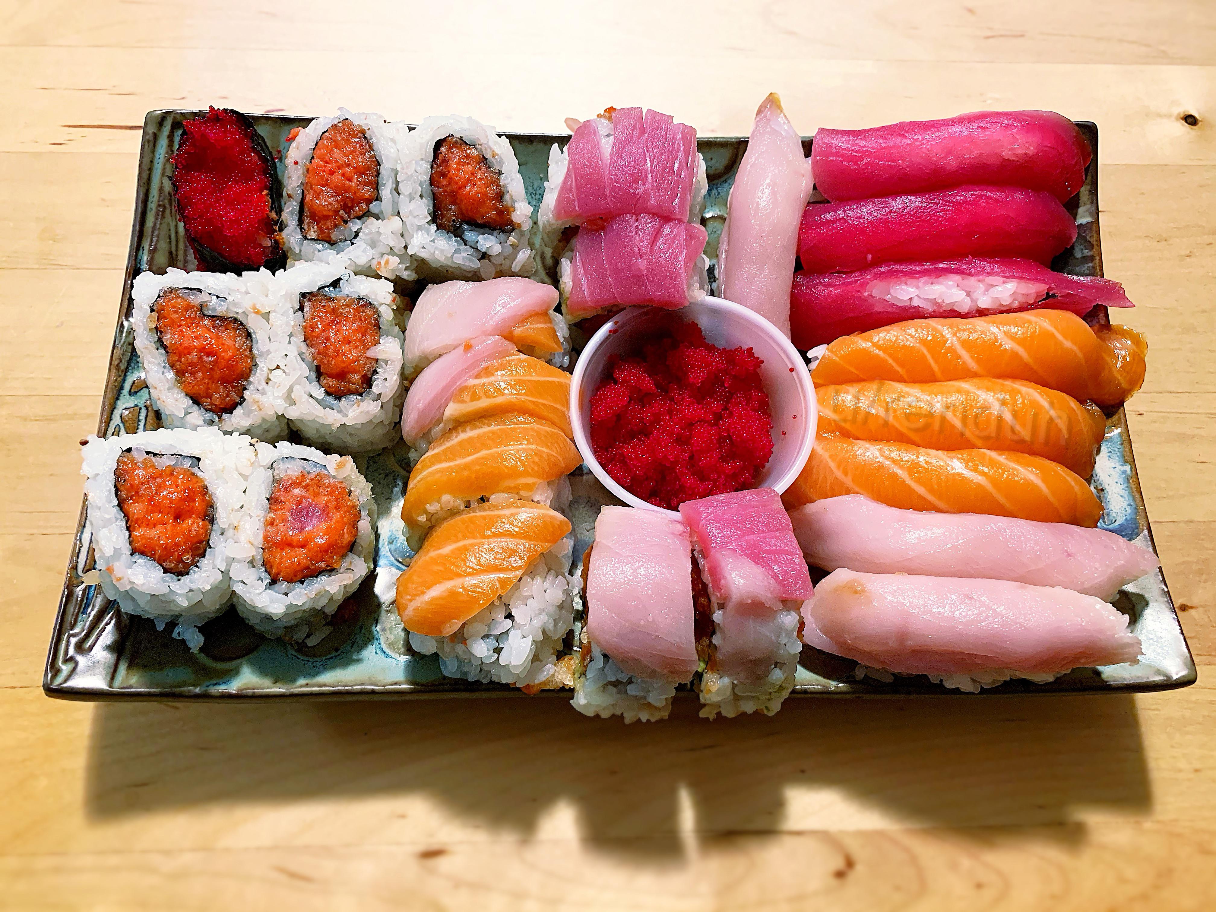 Probably the best photo of takeout sushi I’ve ever taken. Dining and