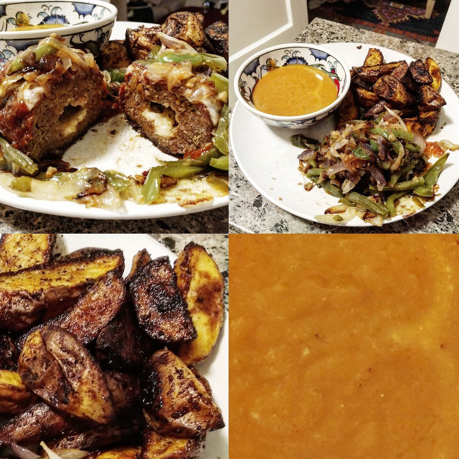 Pepper jack stuffed mini meatloaves with ghost pepper chili flake dijon