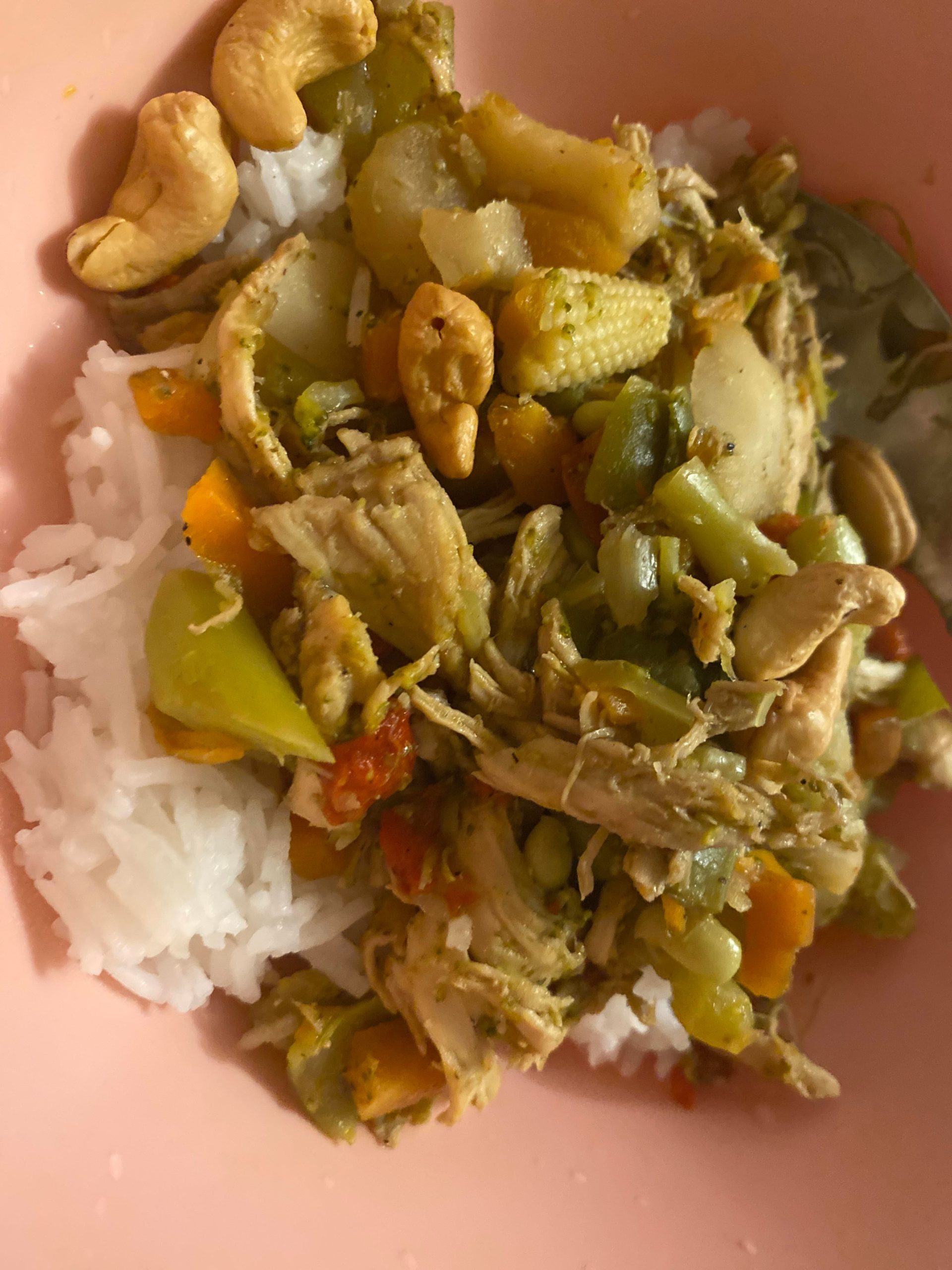 1 cup of basmati rice & stir fry 🙂 (this was my first attempt at a stir fry so don’t judge