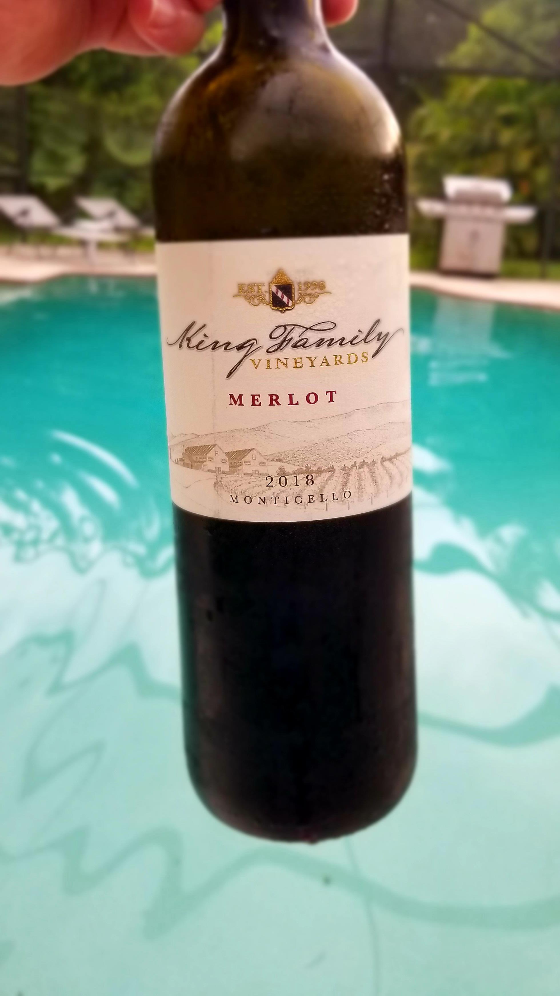 King Family Vineyards Merlot 2018, Monticello, Virginia Dining and Cooking