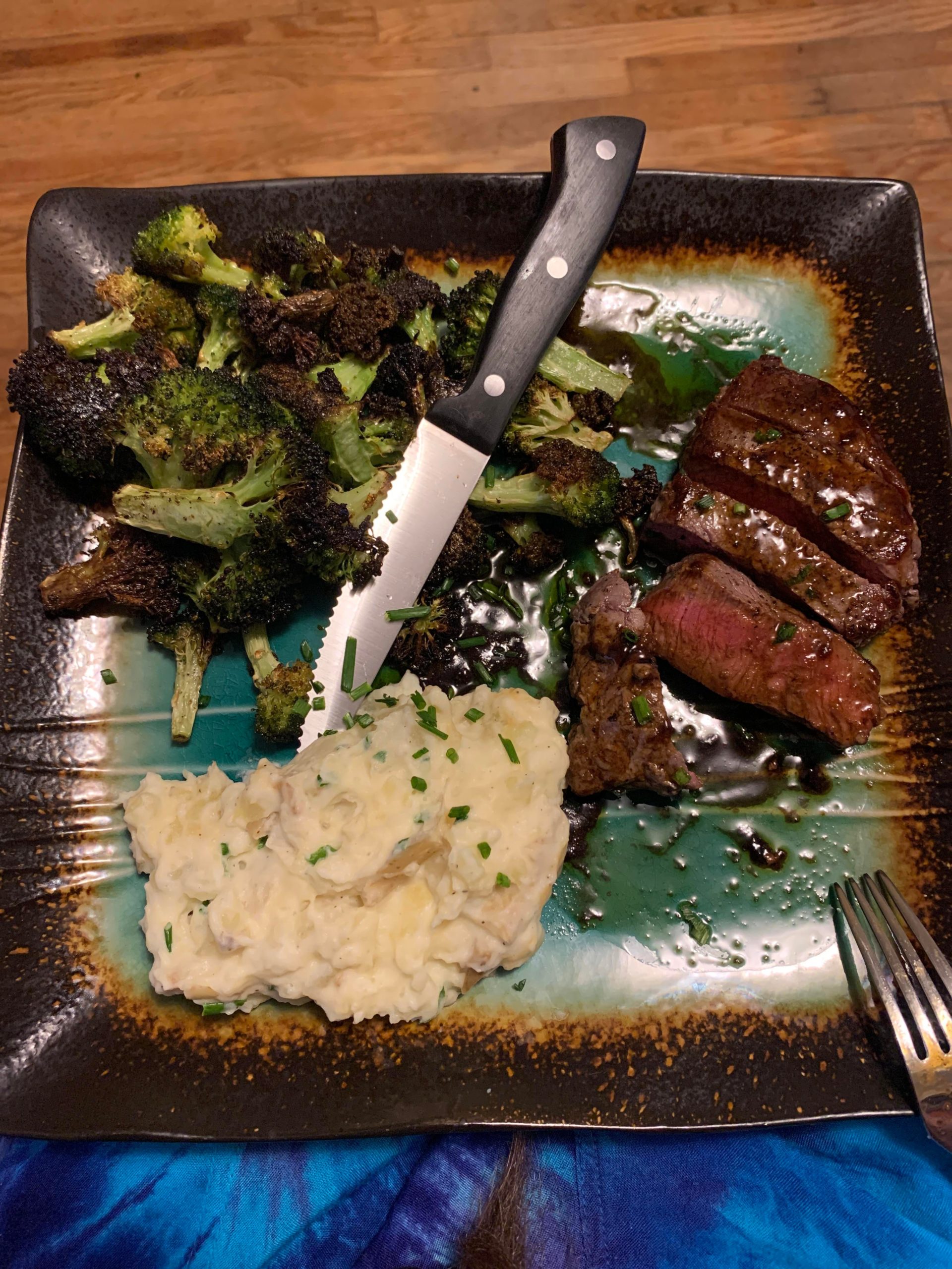 Sirloin Steak and Roasted Garlic Pan Sauce (Hello fresh Meal) Dining and Cooking
