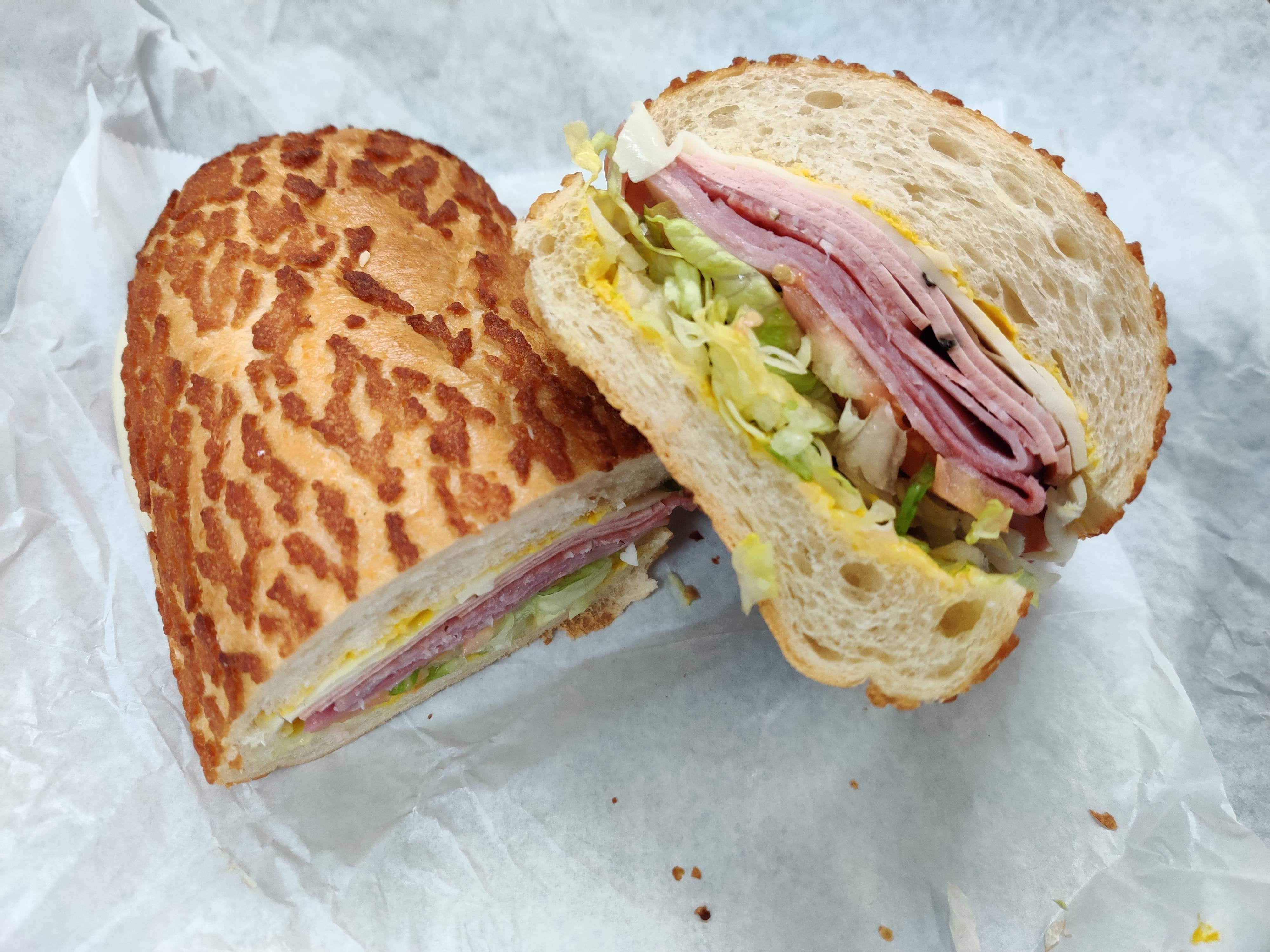 Ham, Mortadella, Italian Salami & Provolone Cheese on Dutch Crunch