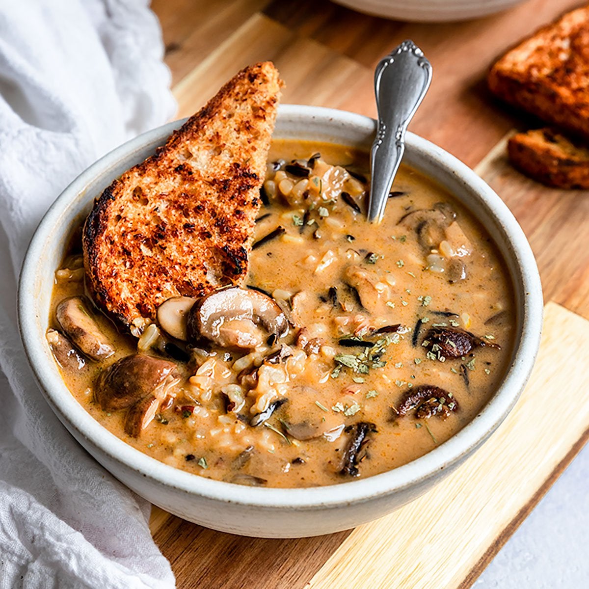 Vegan Creamy Mushroom Soup Dining and Cooking