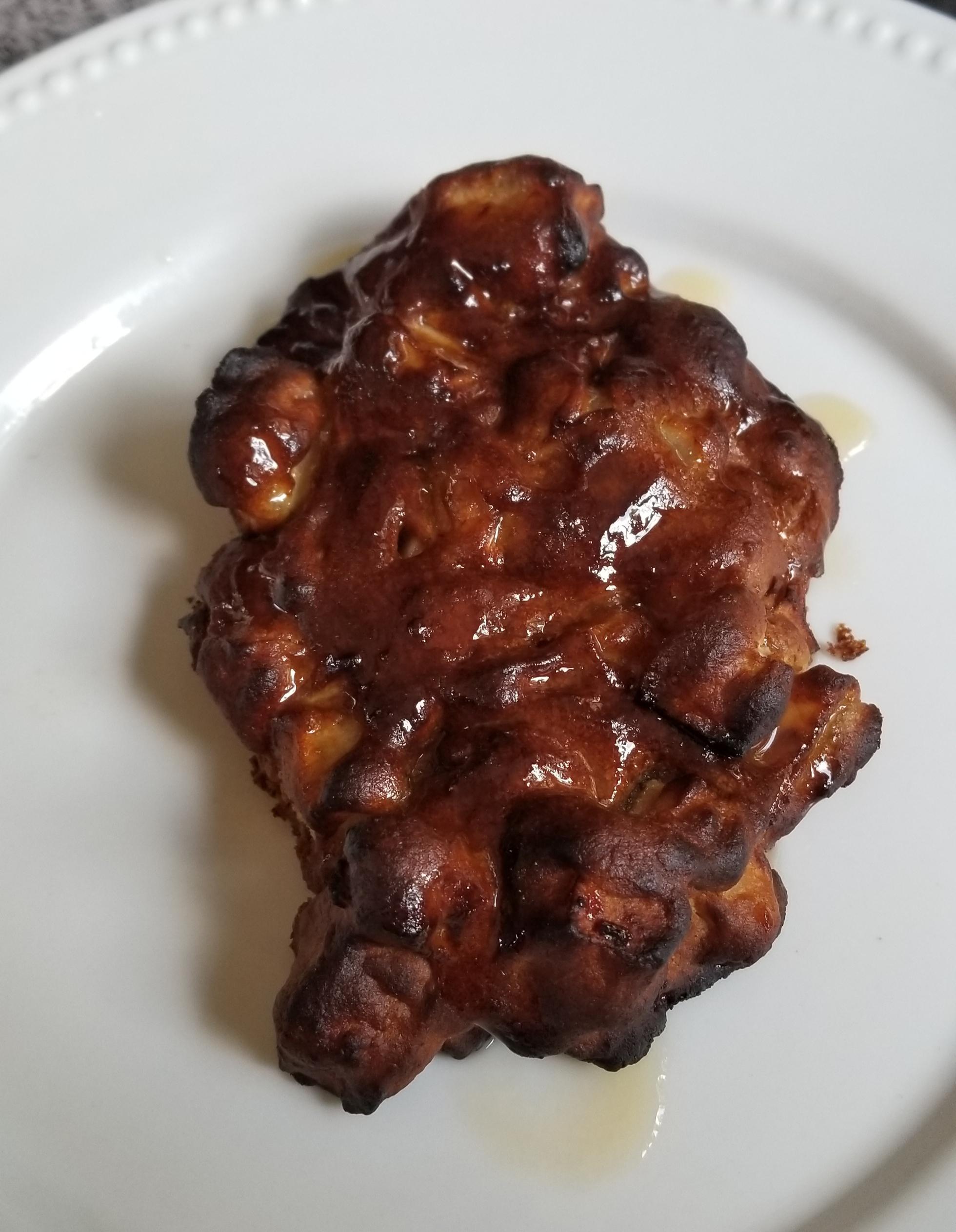My first attempt at a Vegan GF Air Fryer Apple Fritter. It came out