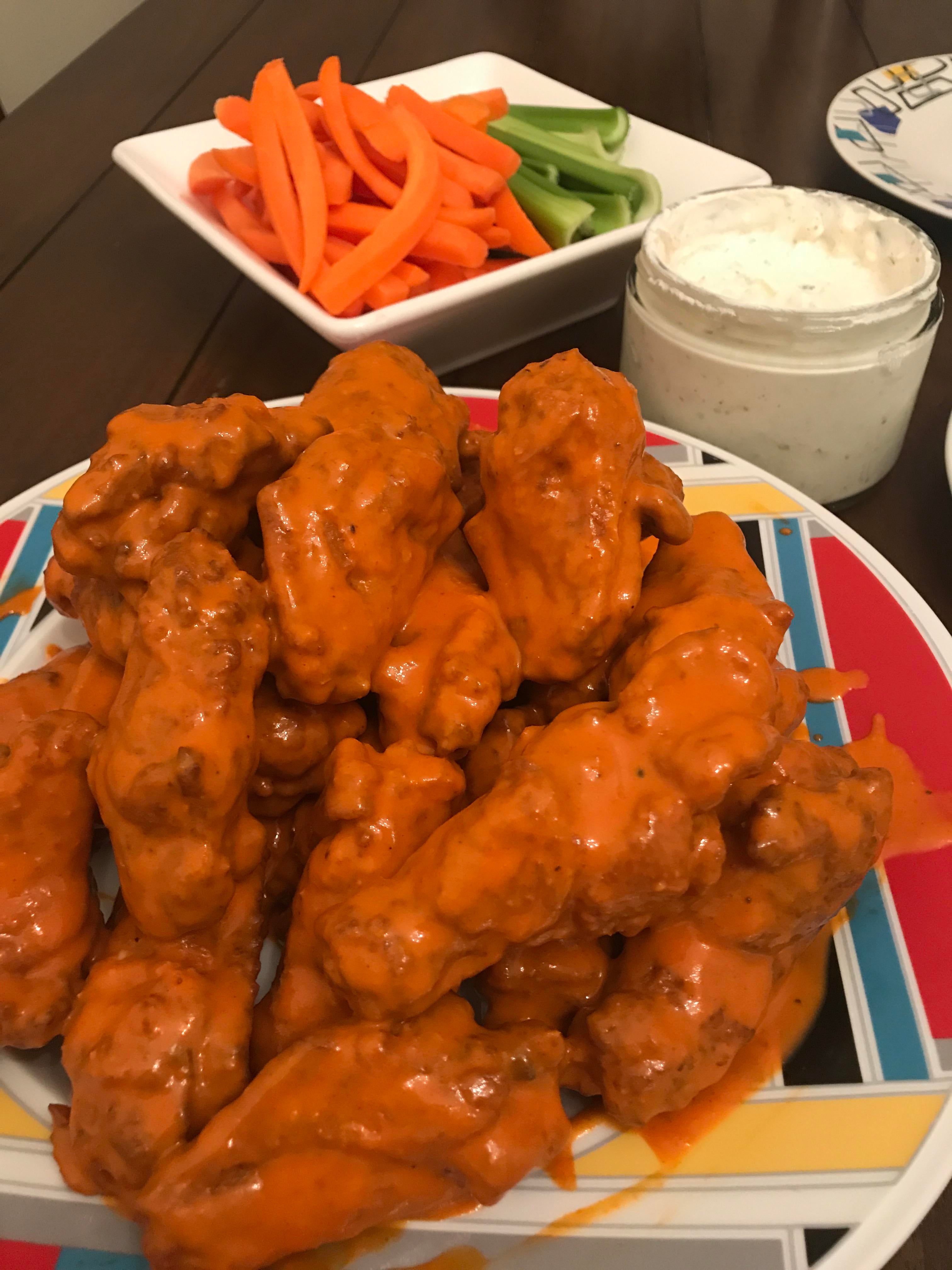 Homemade wings. Some like it hot (me) Dining and Cooking