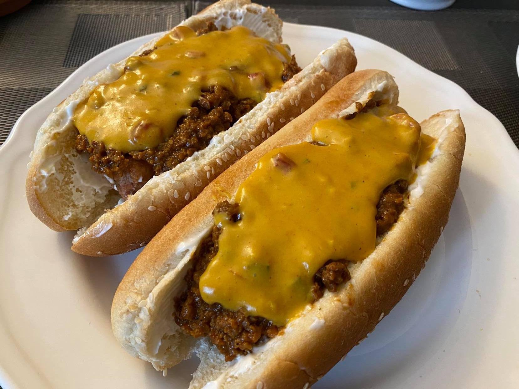 Chili cheese dogs, chili cheese Takis, and chili cheese fries! Dining