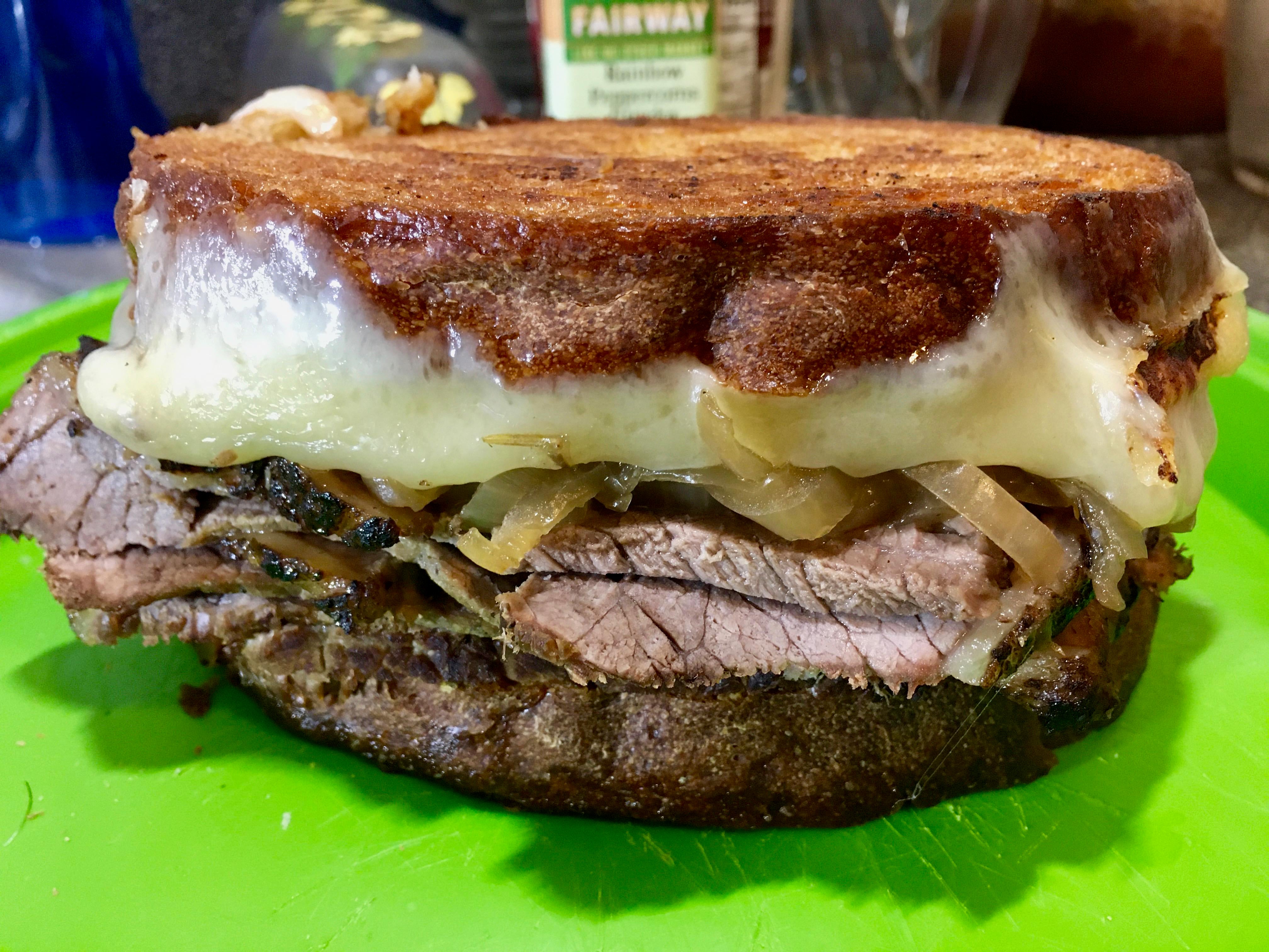 Roast Beef, Caramelized Onions, & Swiss Cheese Sandwich Dining and