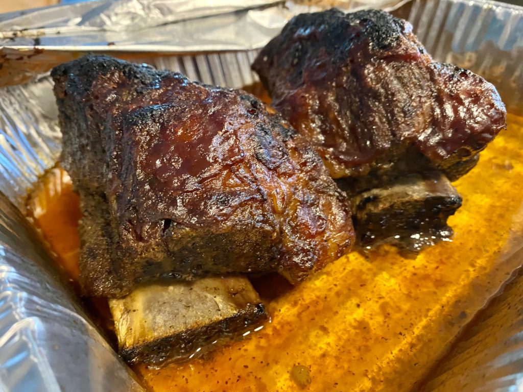 Oven baked short ribs for dinner.