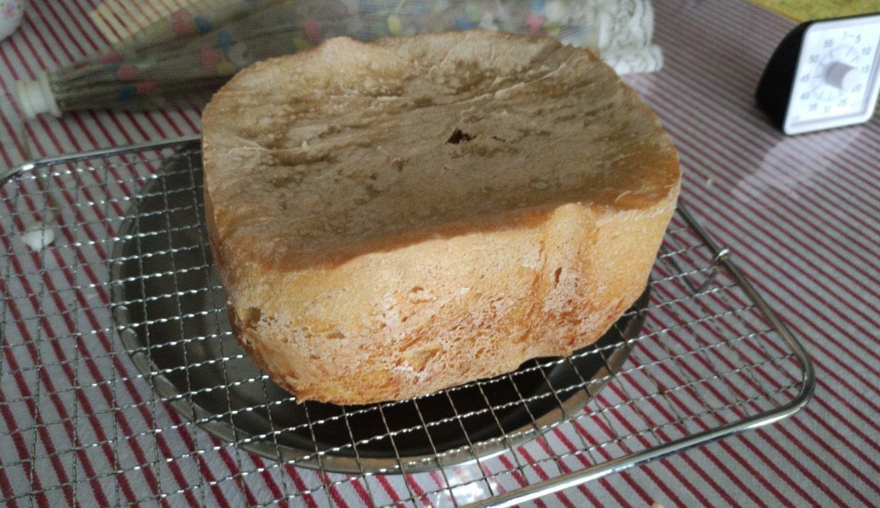 He S A Little Deflated On The Outside And Soggy On The Inside But Here S My Very First Sourdough Kneaded And Baked Via Bread Machine Dining And Cooking