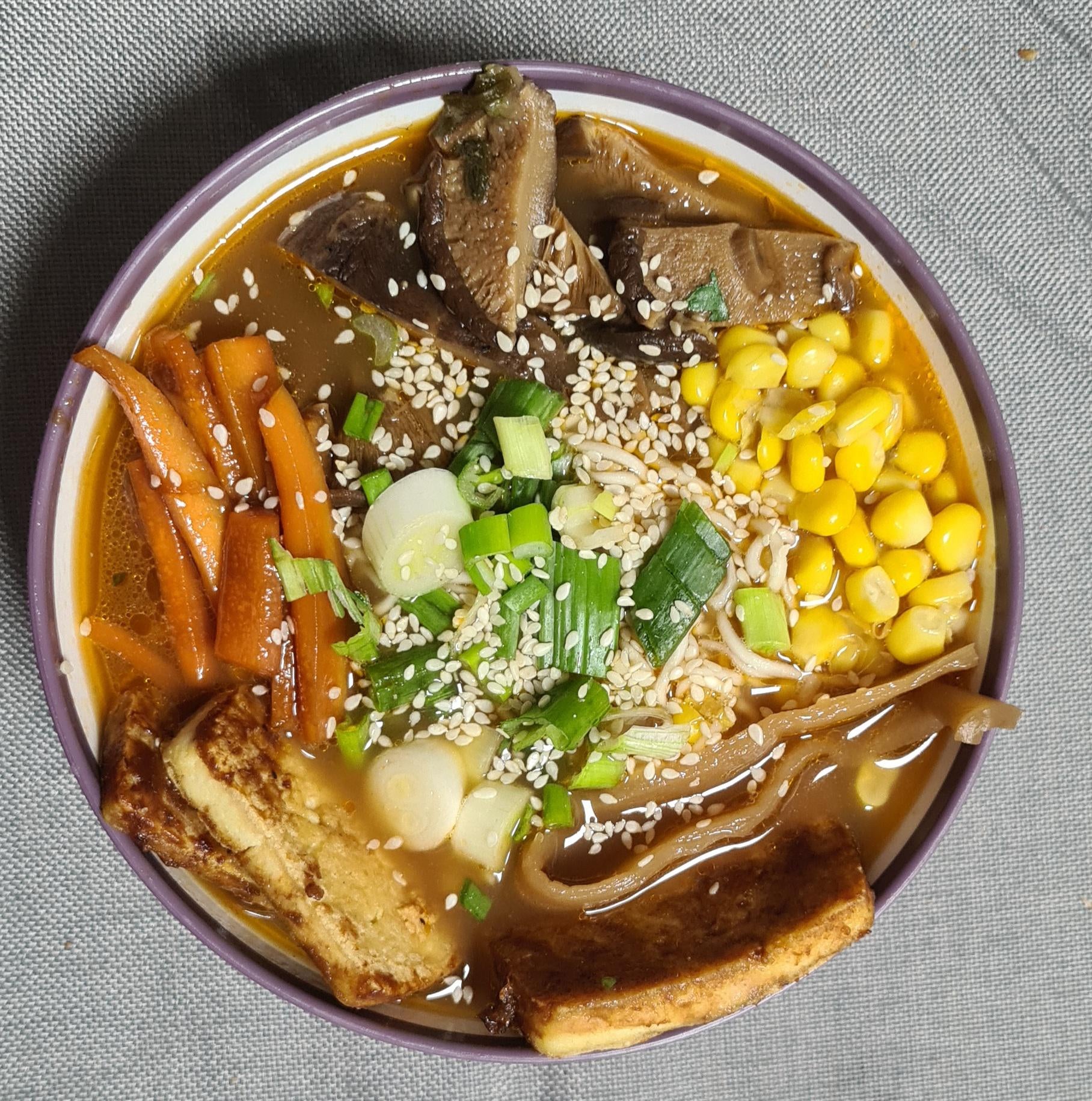 A delicious Sunday Vegan Ramen made from incredible vegetable stock
