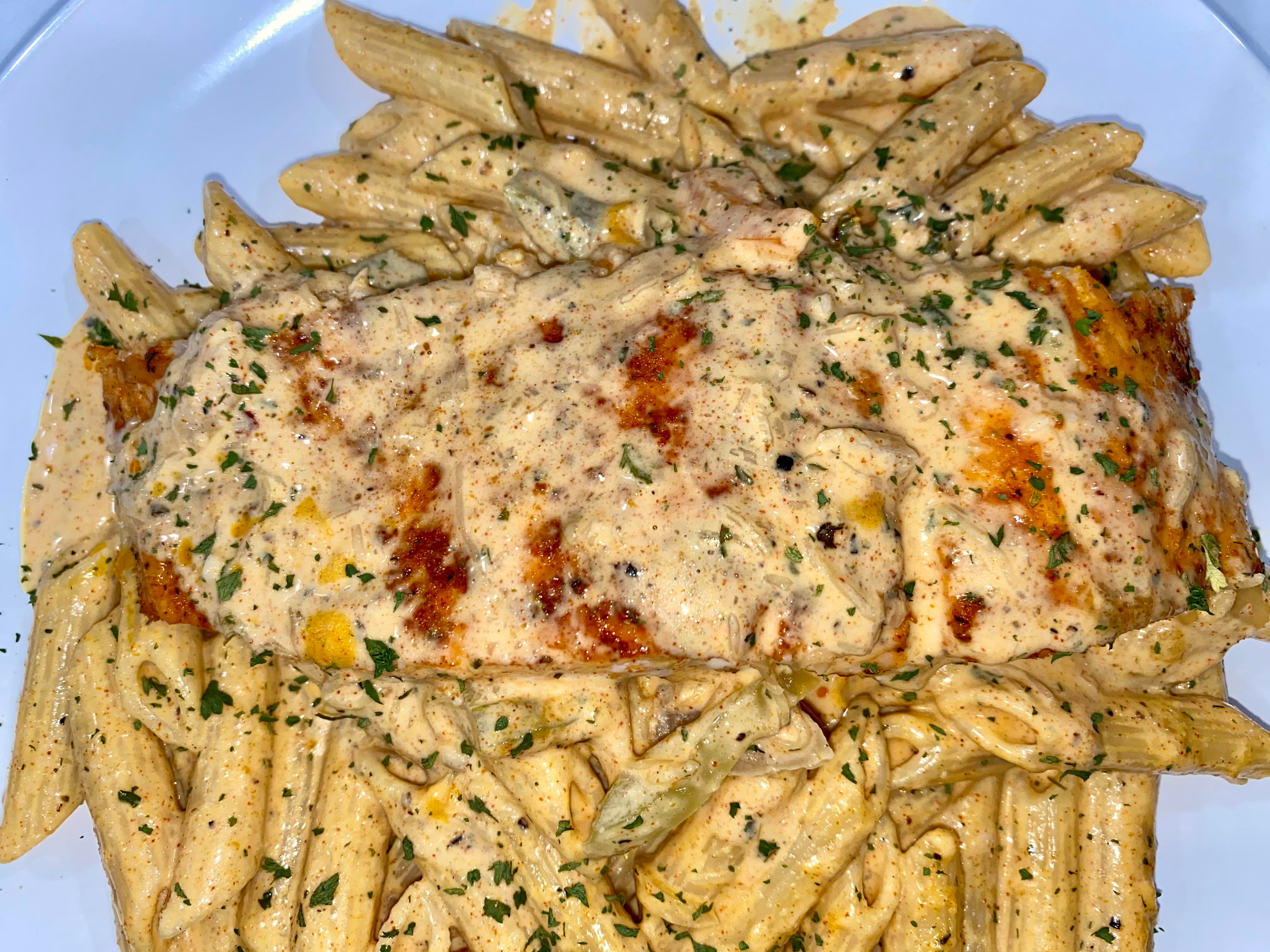 Cajun Salmon Pasta Dining and Cooking