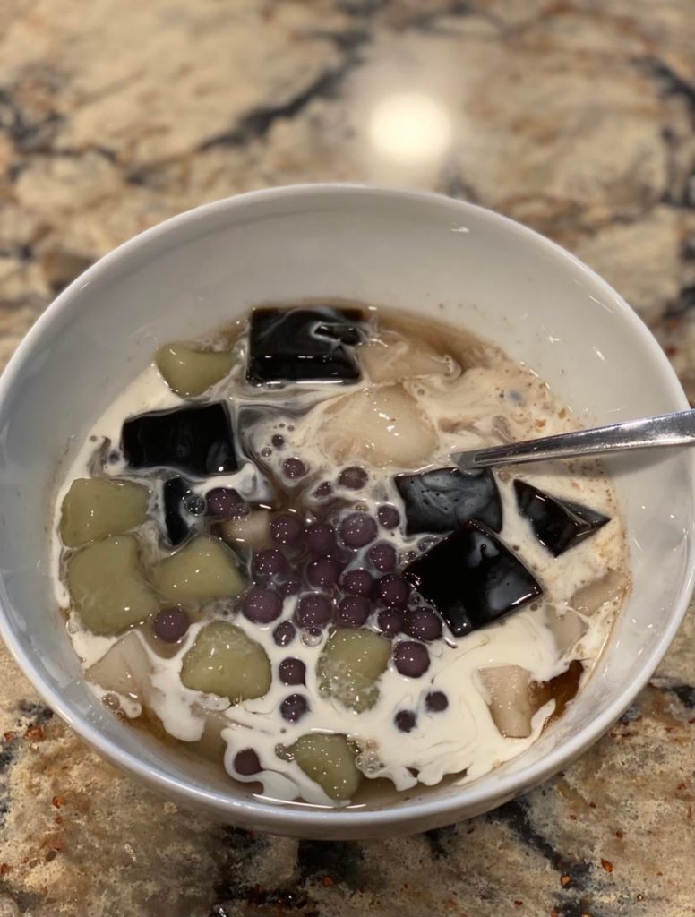 Taiwanese grass jelly dessert - Meet Fresh copycat for 135 calories!