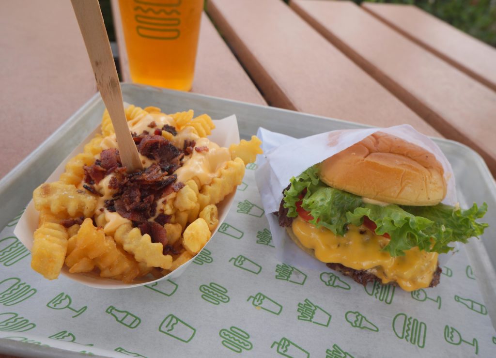 Shake Shack Shackburger with Bacon Cheese Fries