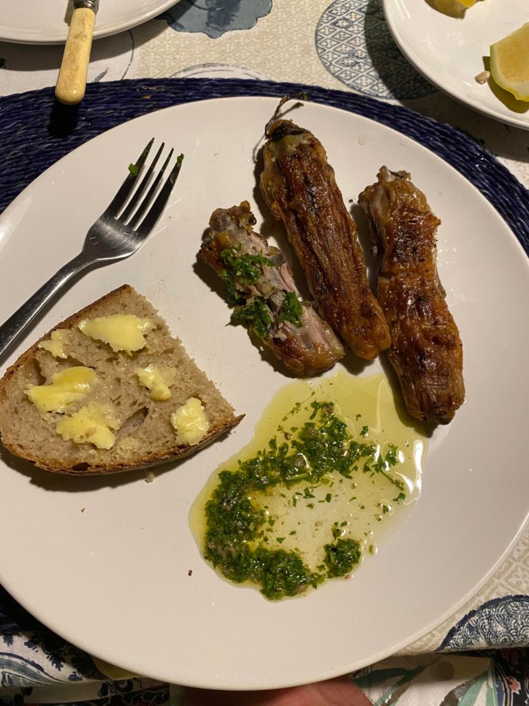 Crispy grilled lamb tail (skaapstertjies)