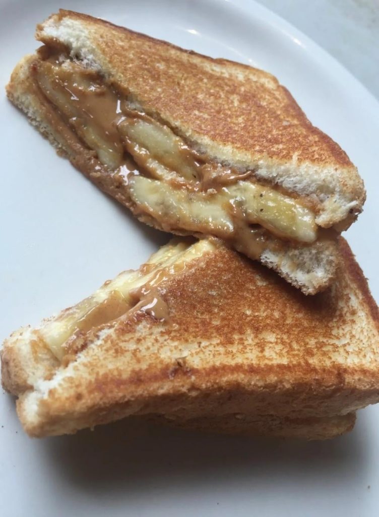 Peanutbutter and banana sandwich