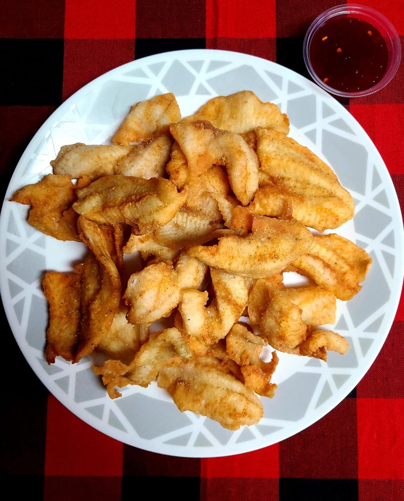 Lightly fried fish fillets. (Bluegill).
