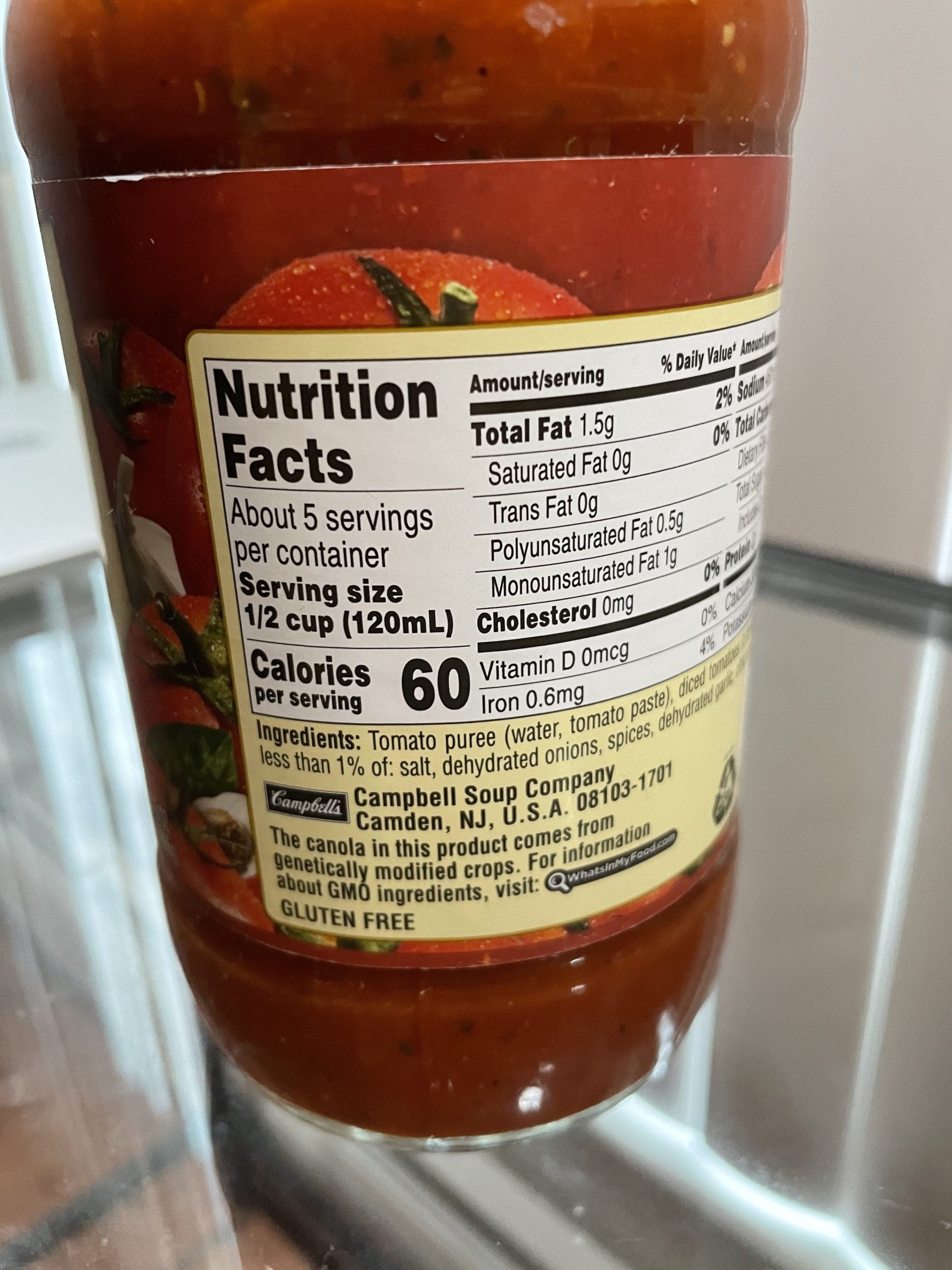 Prego No Sugar Added Pasta Sauce - Grams = mL? - Dining and Cooking