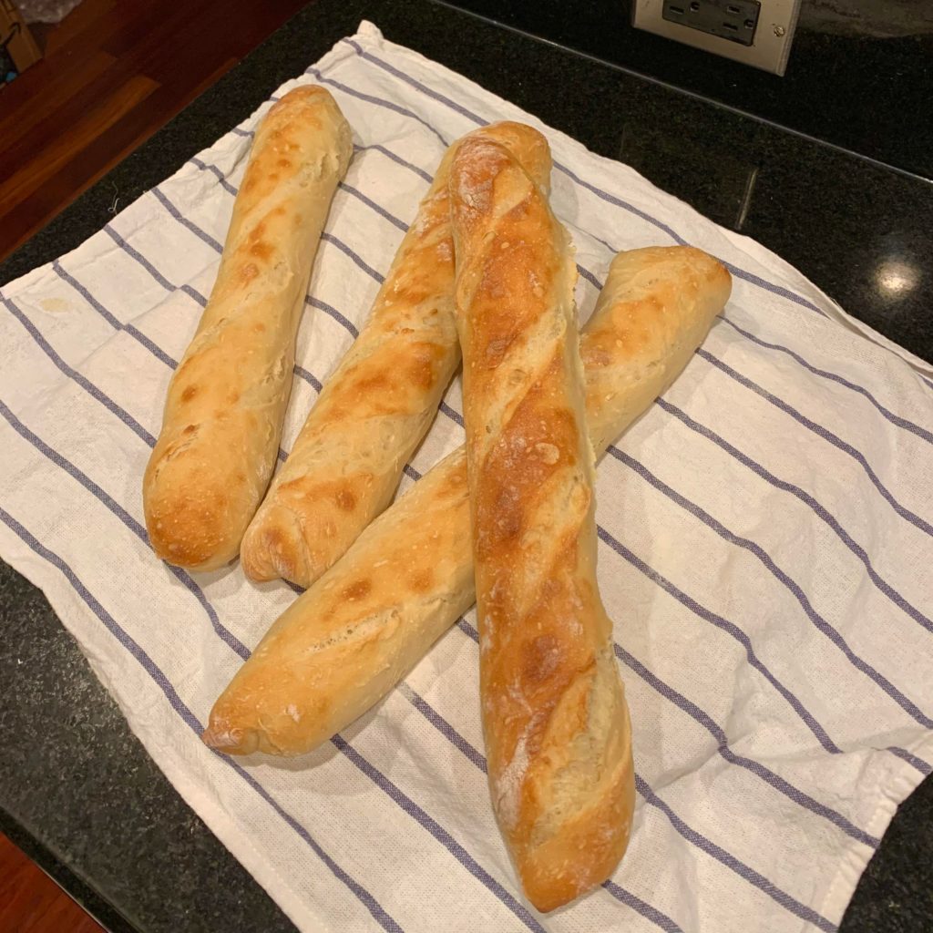 First attempt of French Baguette following John Kirkwood (youtube) recipe.