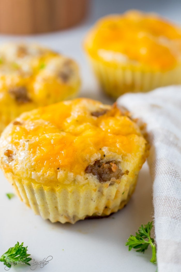 Keto Breakfast Muffin Recipe (Low Carb, Cheesy Egg & Sausage Quiche