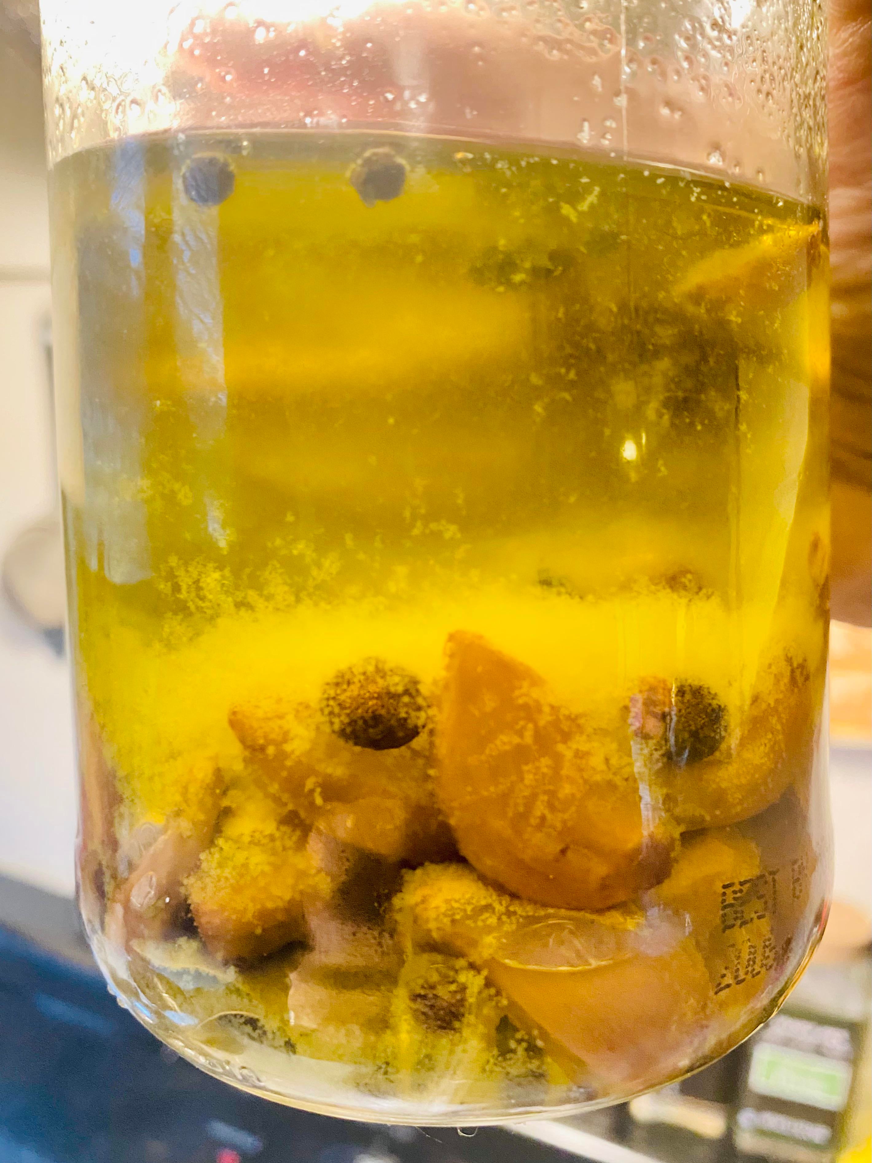 My 2week garlic confit suddenly turned cloudy while at the fridge. Why