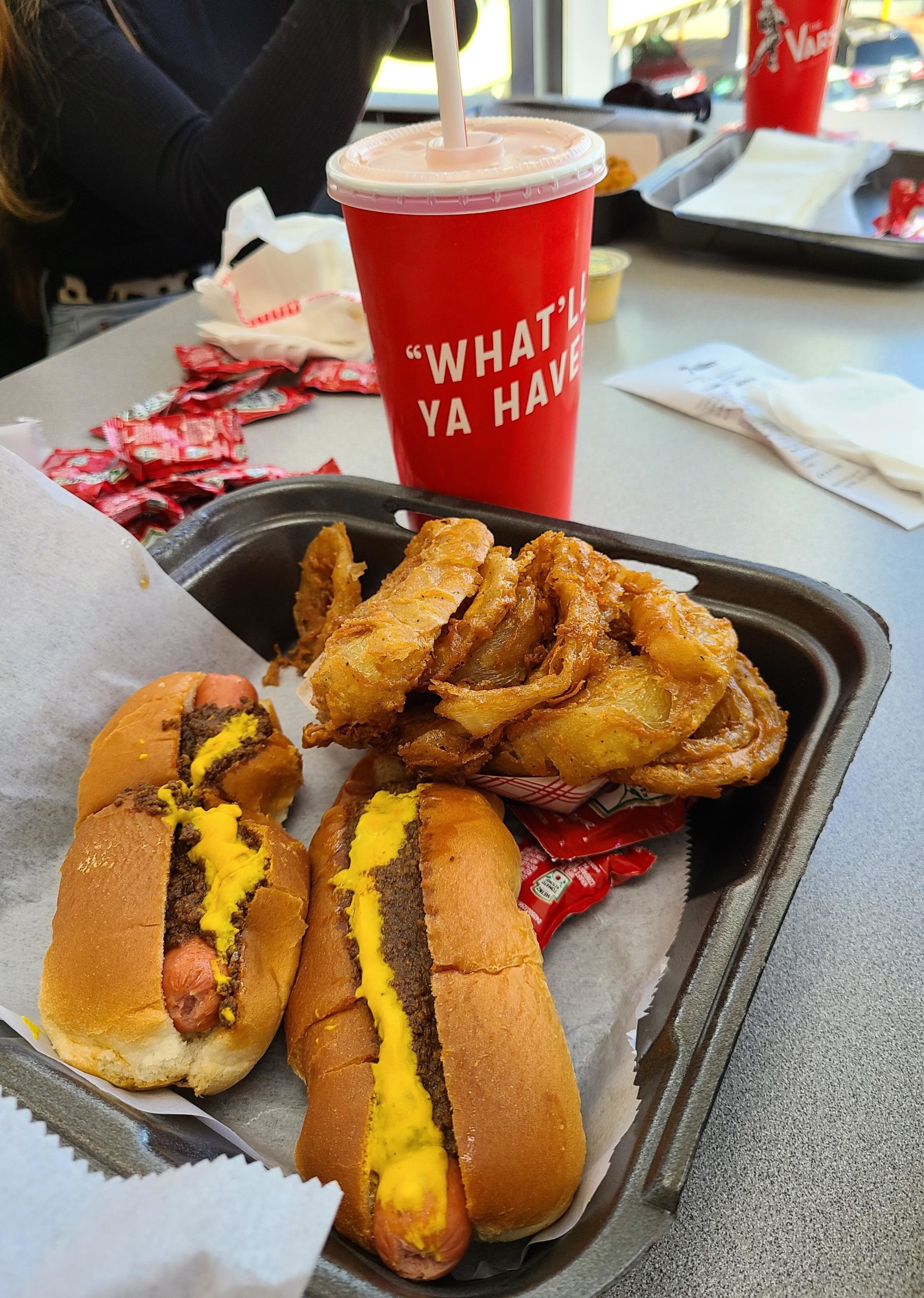 Varsity chili dogs with o rings Dining and Cooking