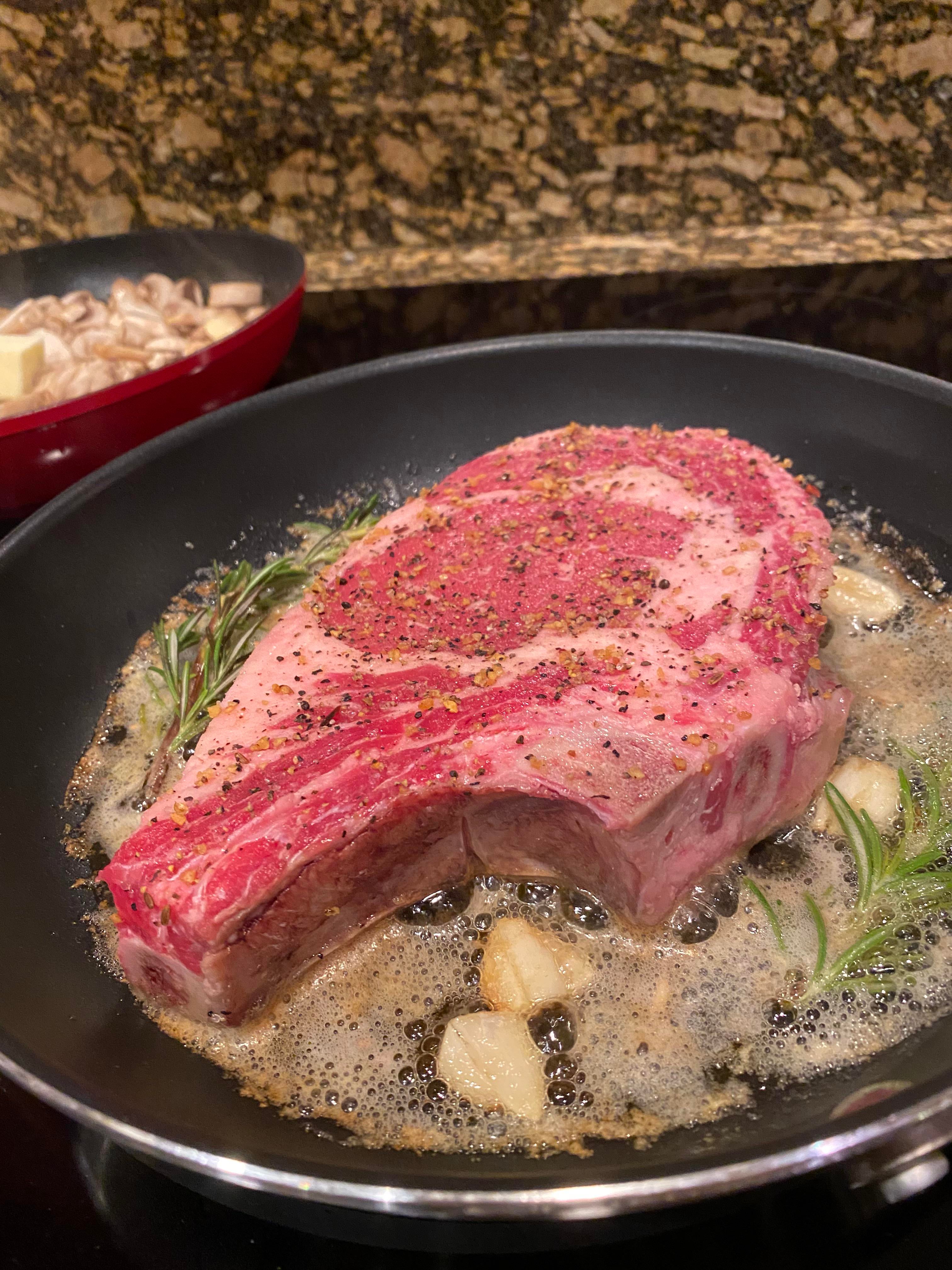 Delicious bonein ribeye tonight💞 (cooked medium rare) Dining and Cooking
