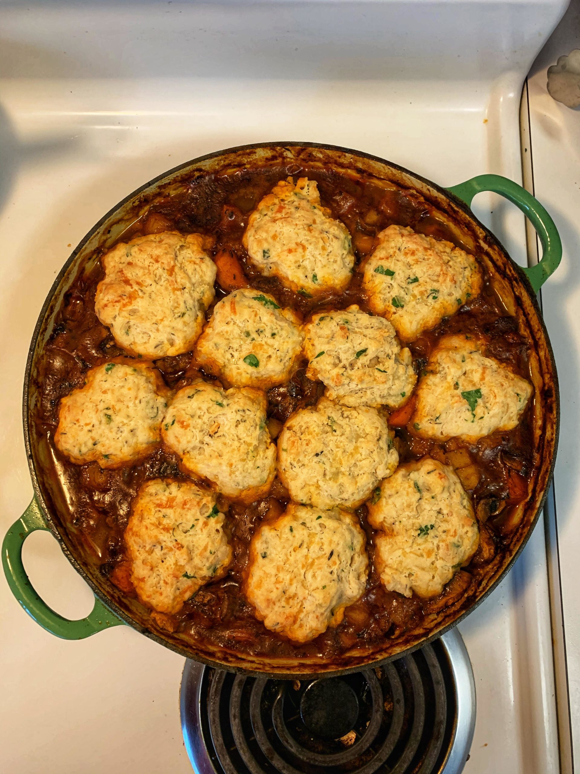 Guinness beef stew with cheddar herb dumplings Dining and Cooking