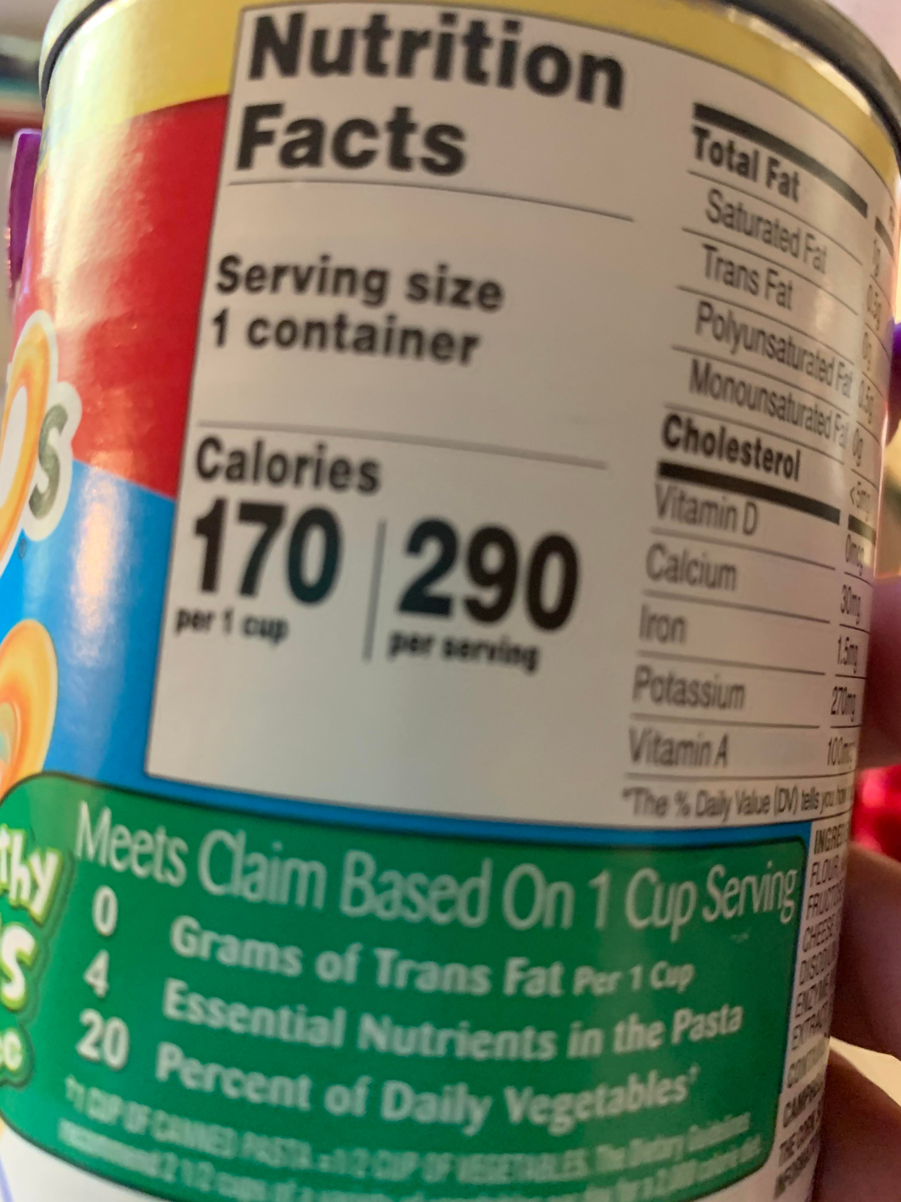 How many calories in a can of spaghettios with meatballs