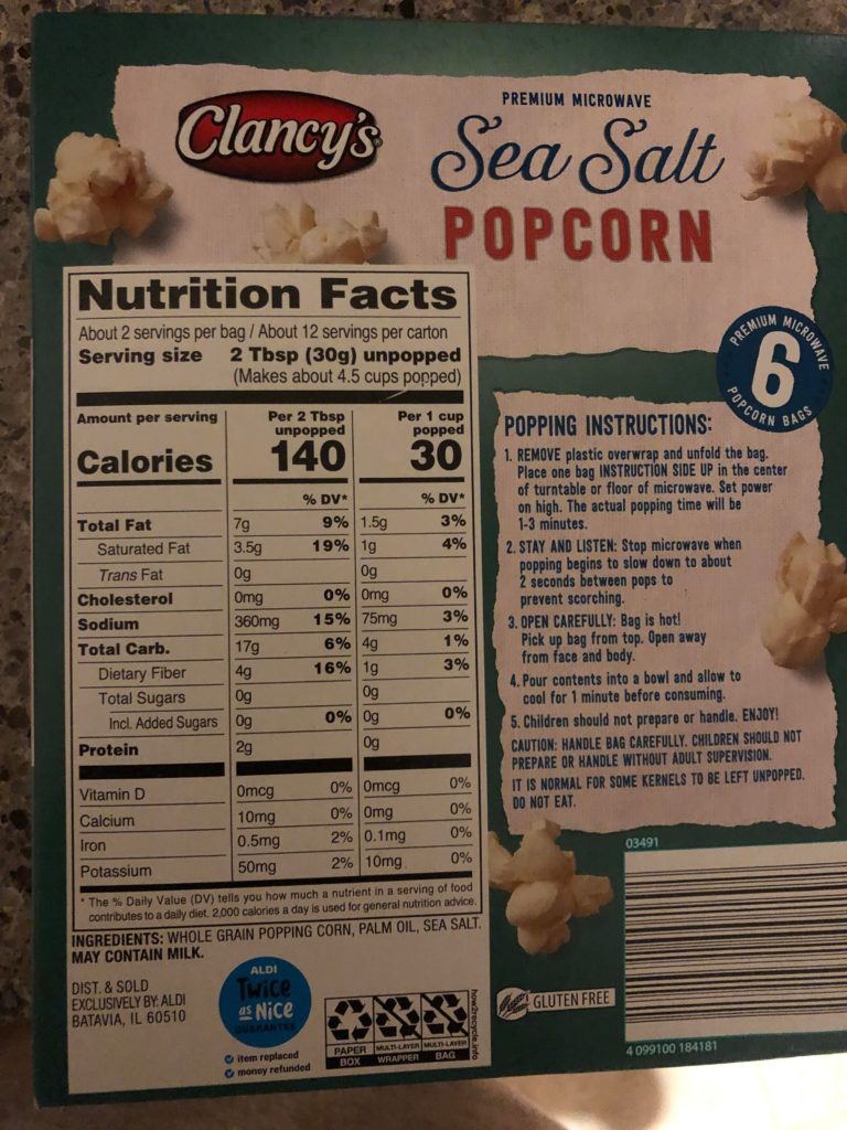 I’m so confused. Pls help. How many calories are in 1 bag of popcorn??