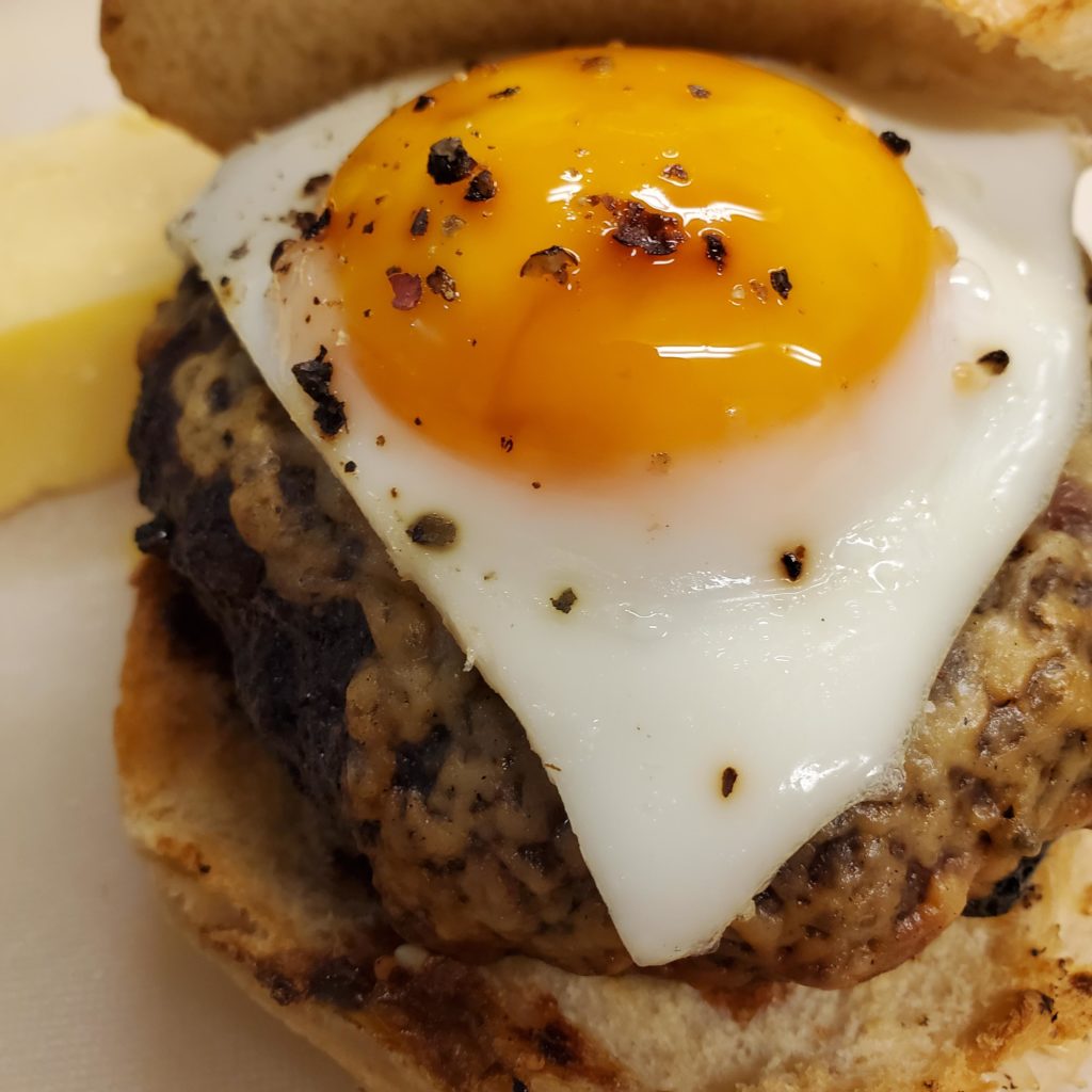 Beast burger: elk, wagyu, bison, & wild boar.