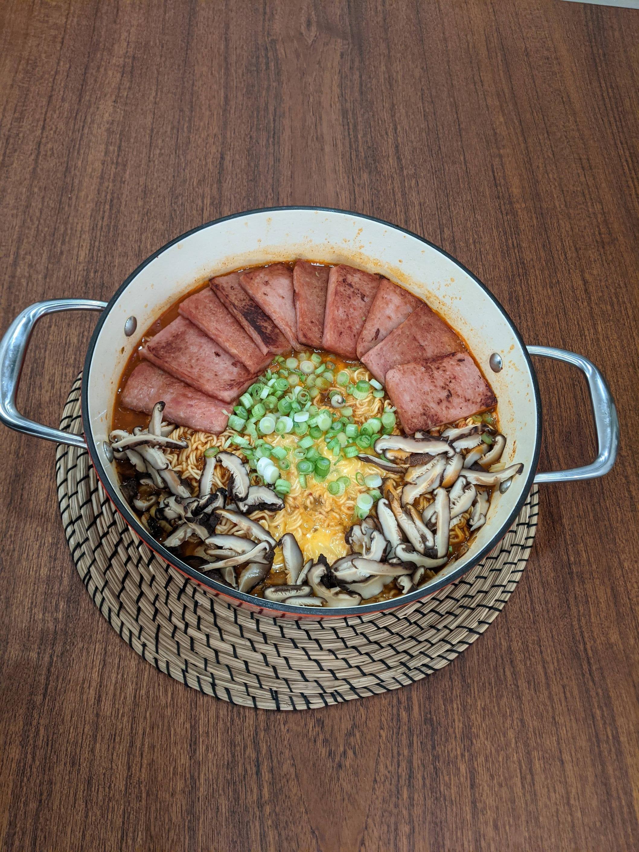 Budae Jjigae with home made kimchi Dining and Cooking
